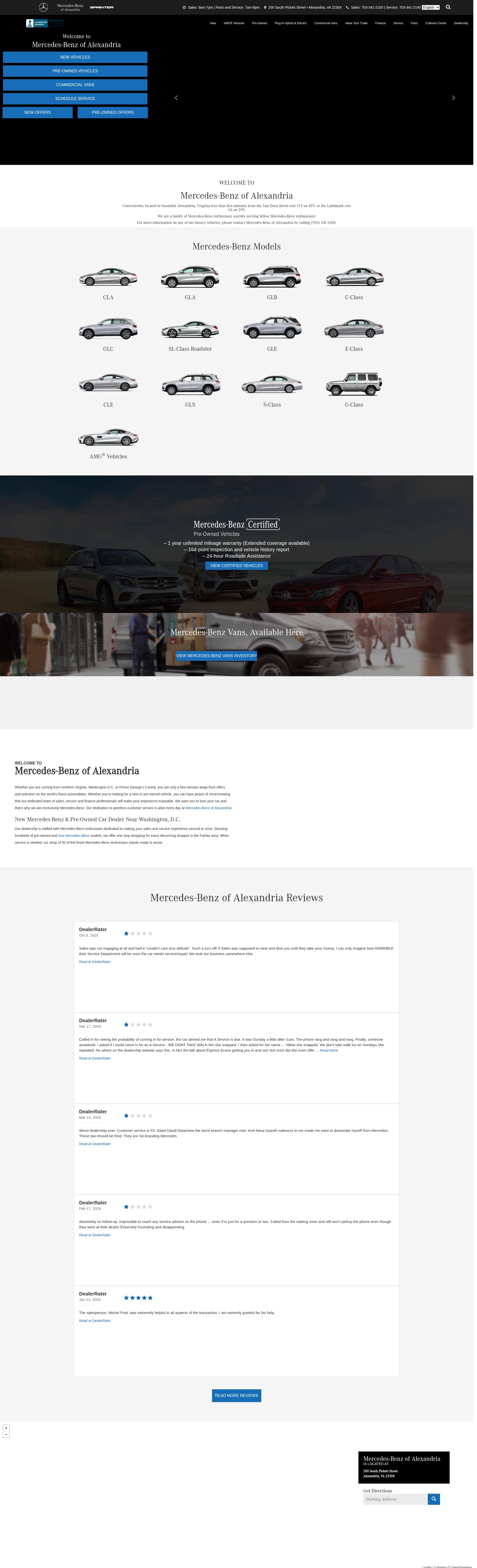 Screenshot of www.mercedesalexandria.com