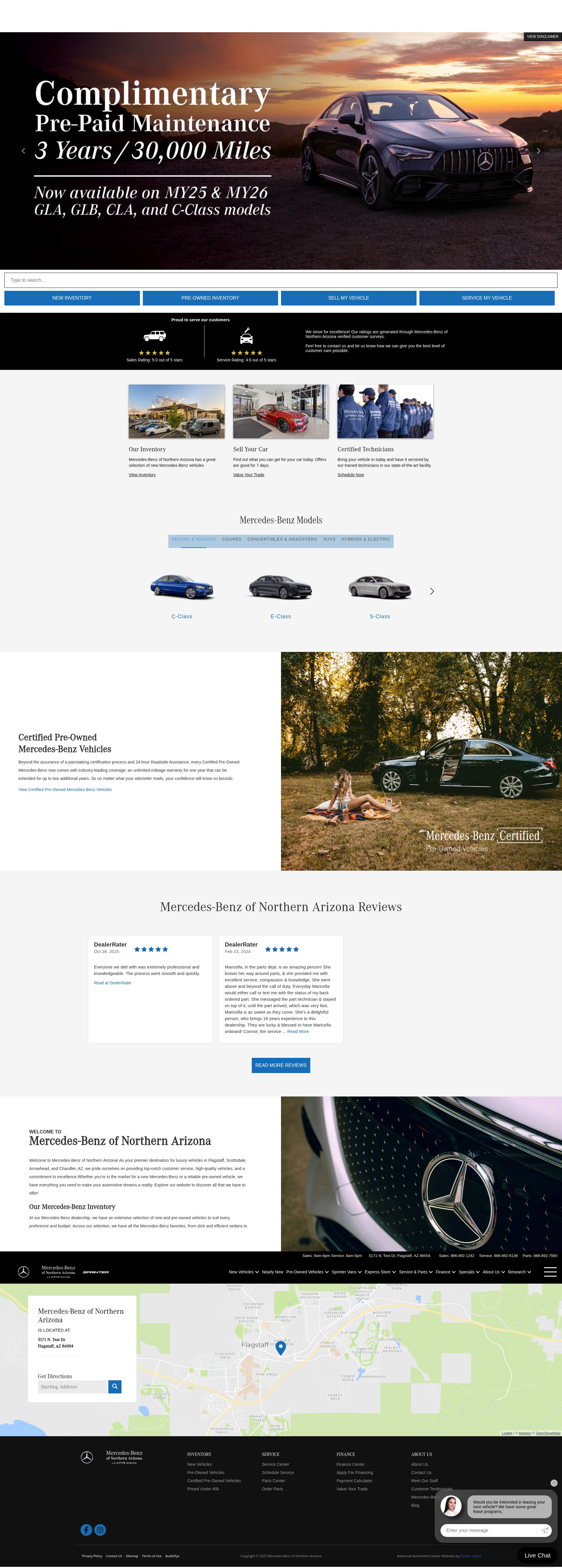 Screenshot of www.mercedesarizona.com