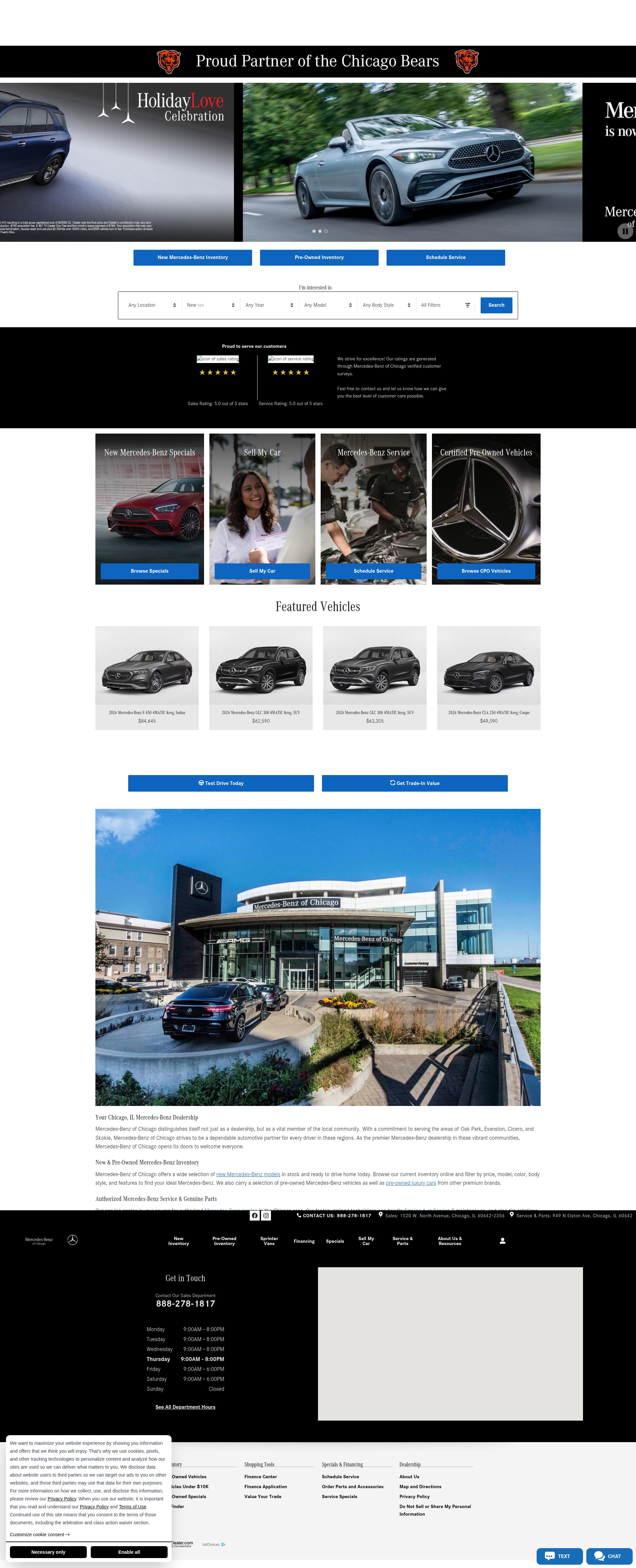 Screenshot of www.mercedesbenzchicago.com