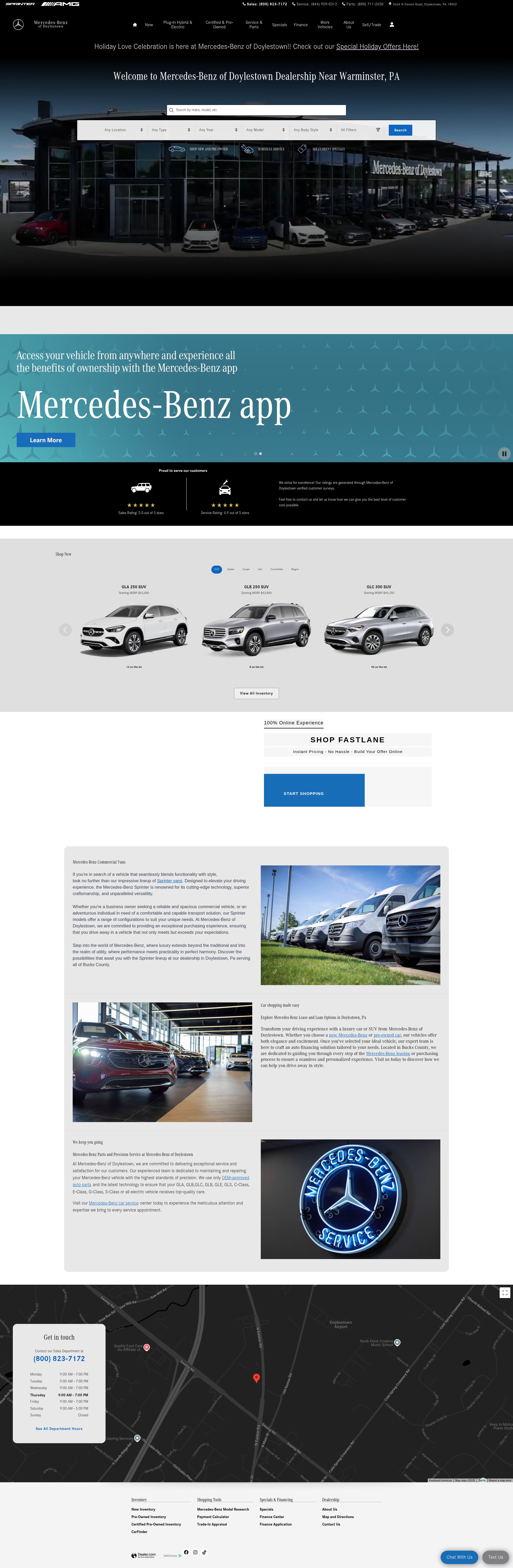 Screenshot of www.mercedesbenzdoylestown.com