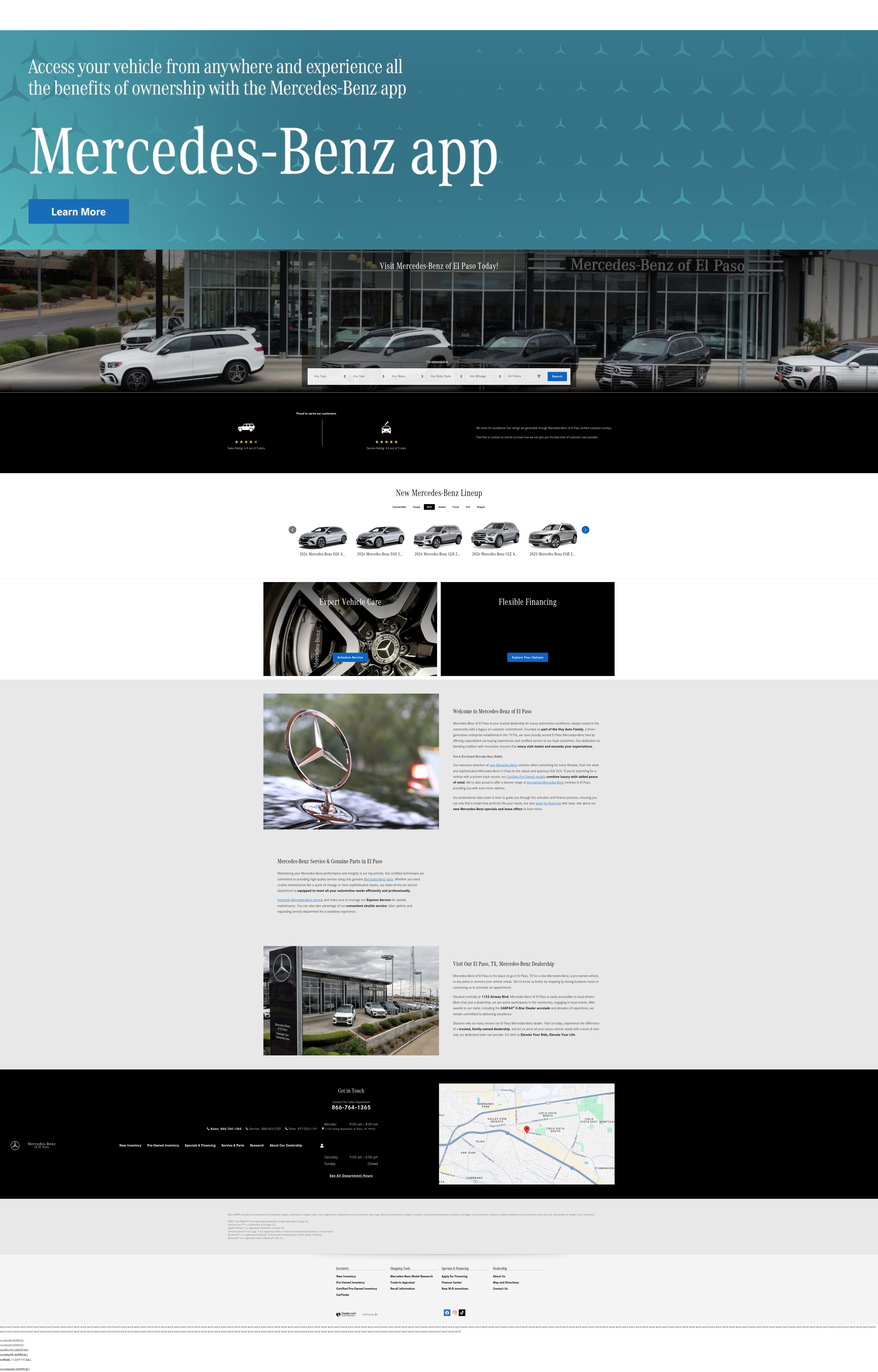 Screenshot of www.mercedesbenzelpaso.com