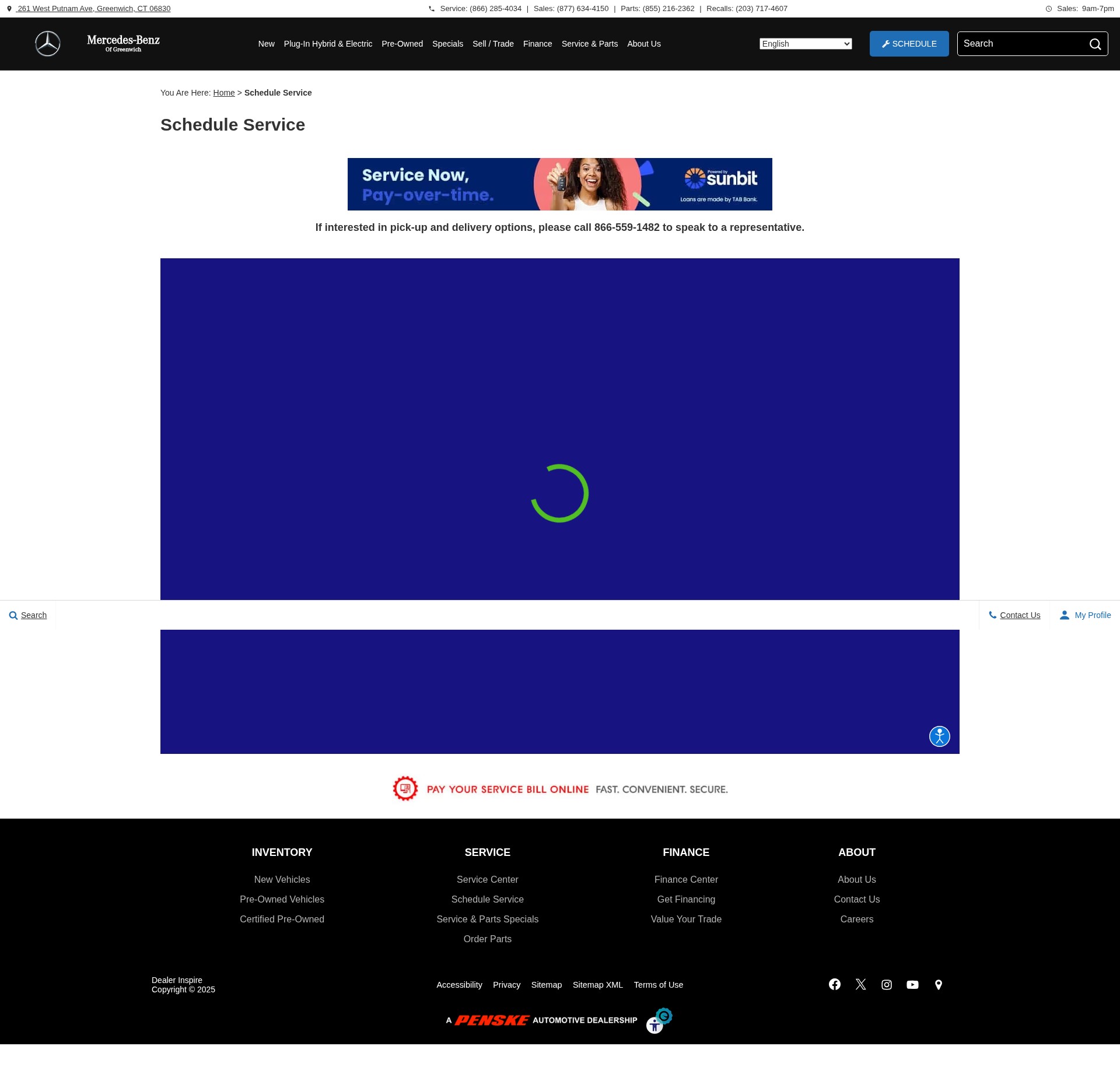 Screenshot of www.mercedesbenzgreenwich.com