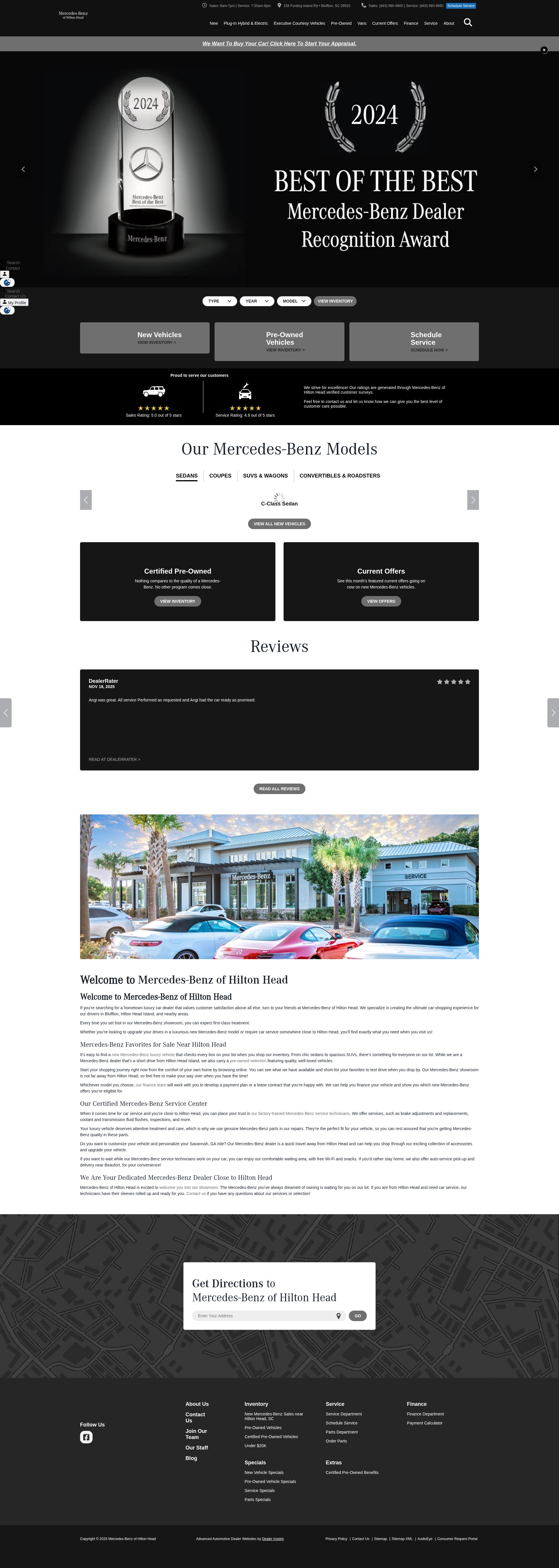 Screenshot of www.mercedesbenzhiltonhead.com