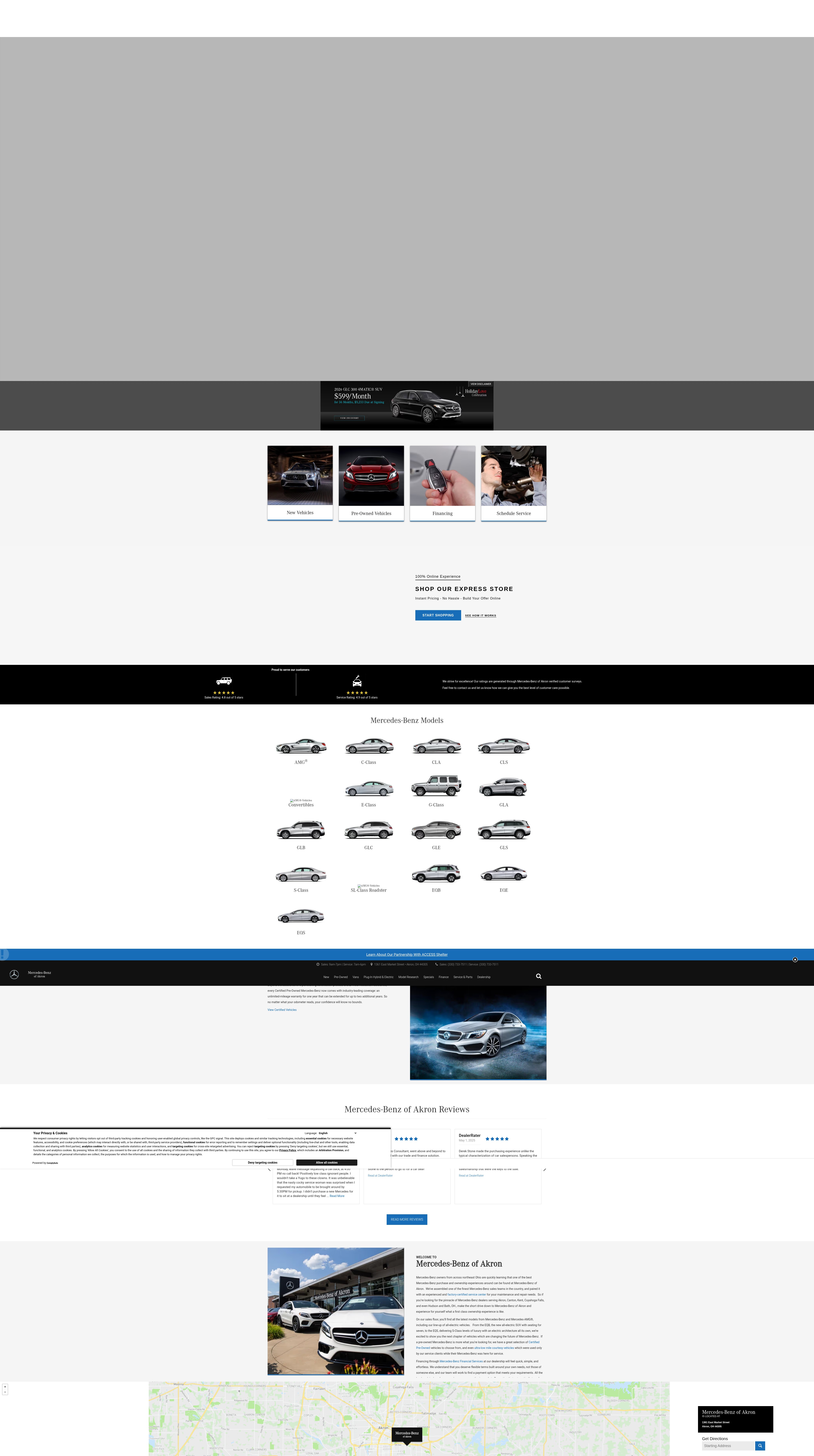Screenshot of www.mercedesbenzofakron.com