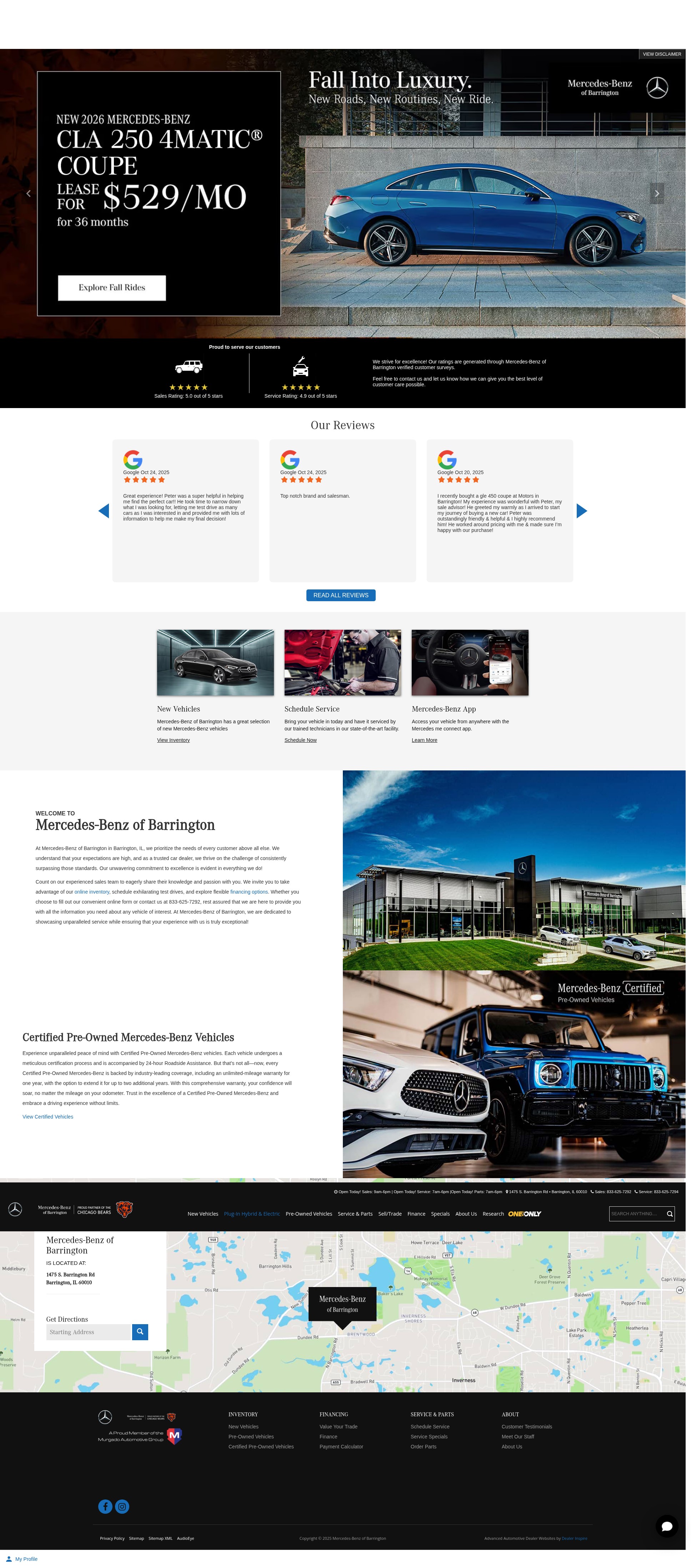 Screenshot of www.mercedesbenzofbarrington.com
