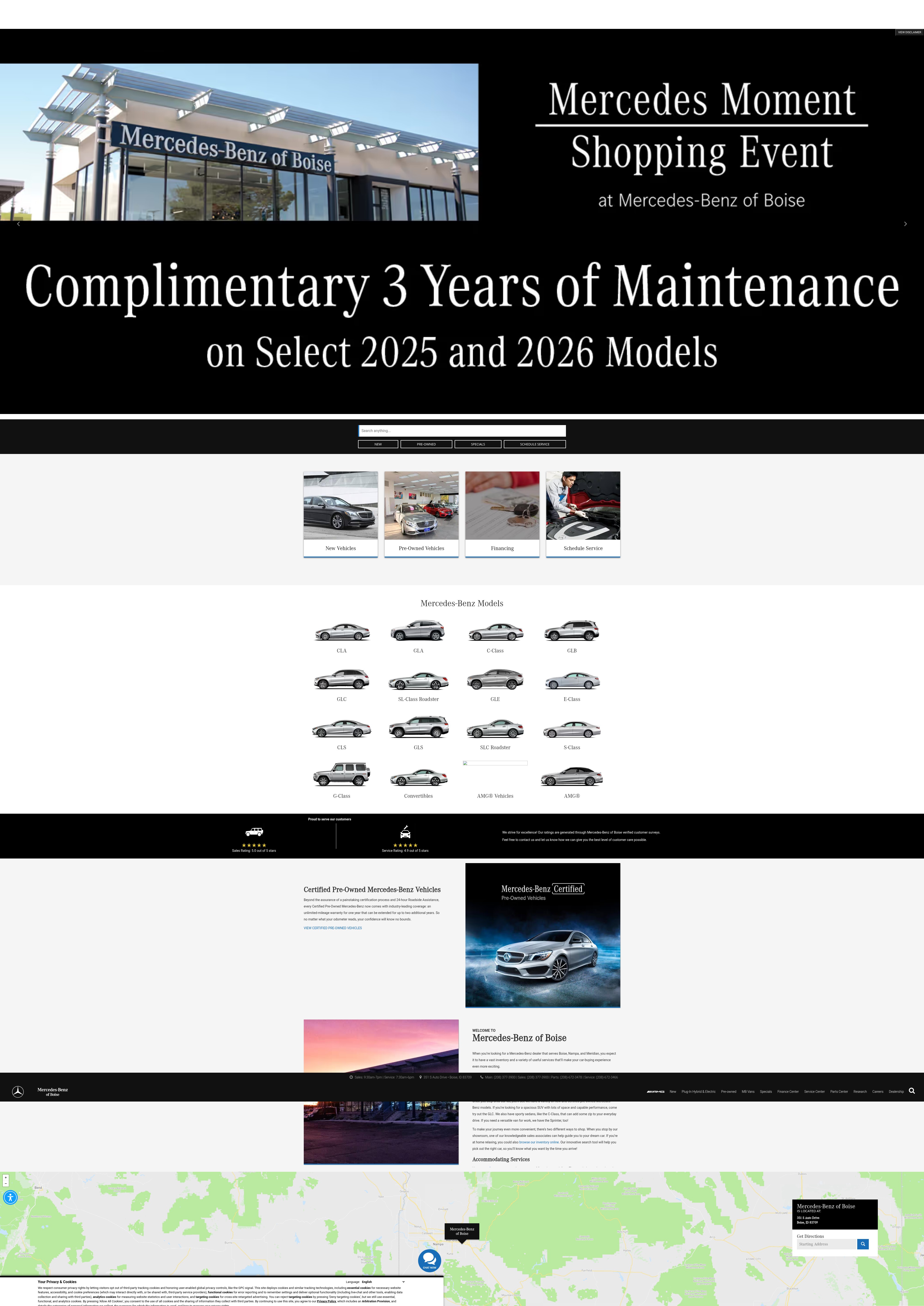 Screenshot of www.mercedesbenzofboise.com