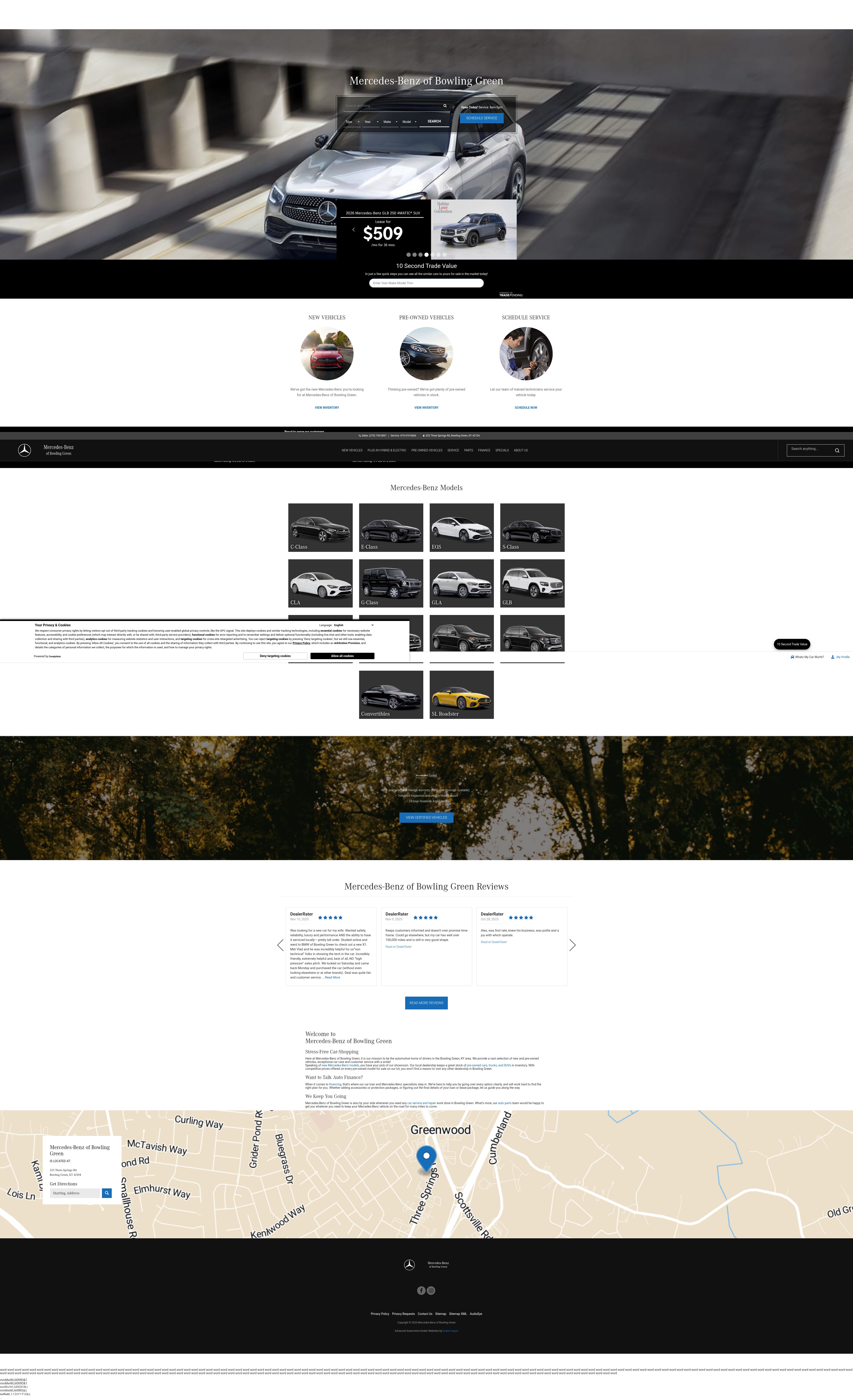 Screenshot of www.mercedesbenzofbowlinggreen.com