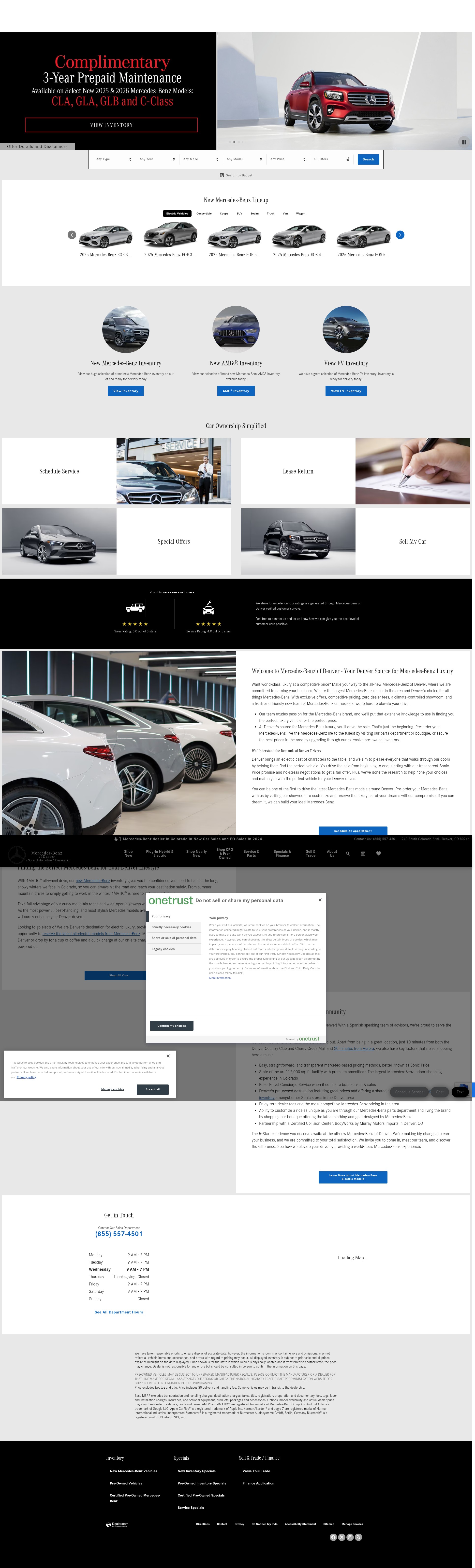 Screenshot of www.mercedesbenzofdenver.com