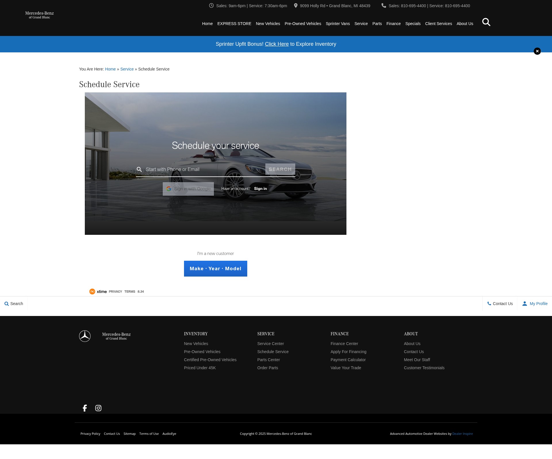 Screenshot of www.mercedesbenzofgrandblanc.com