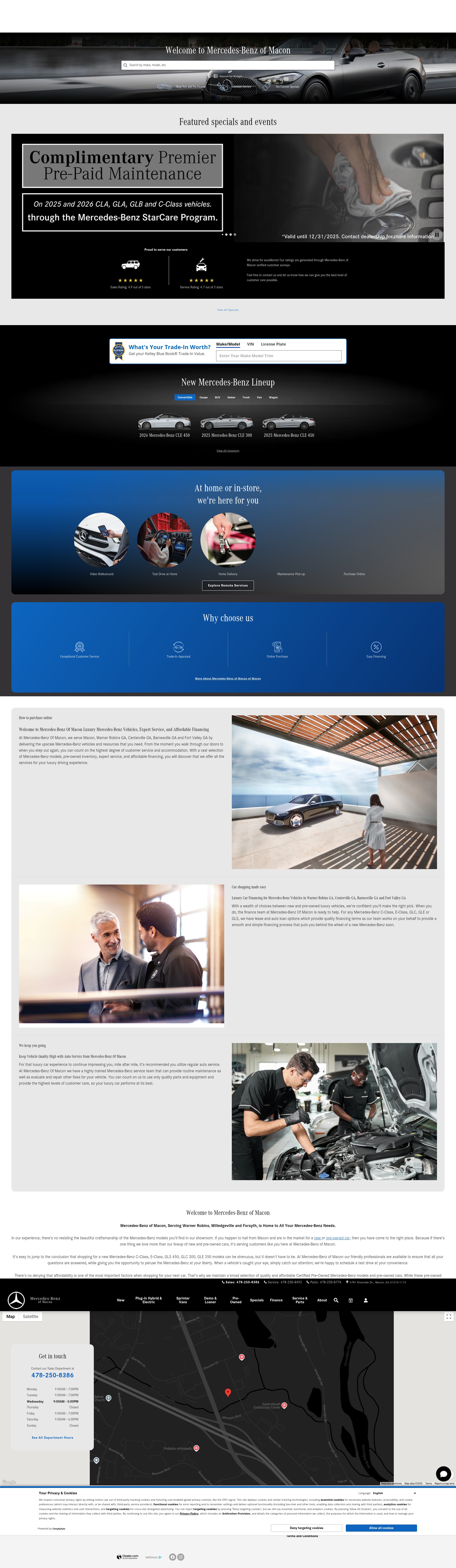 Screenshot of www.mercedesbenzofmacon.com