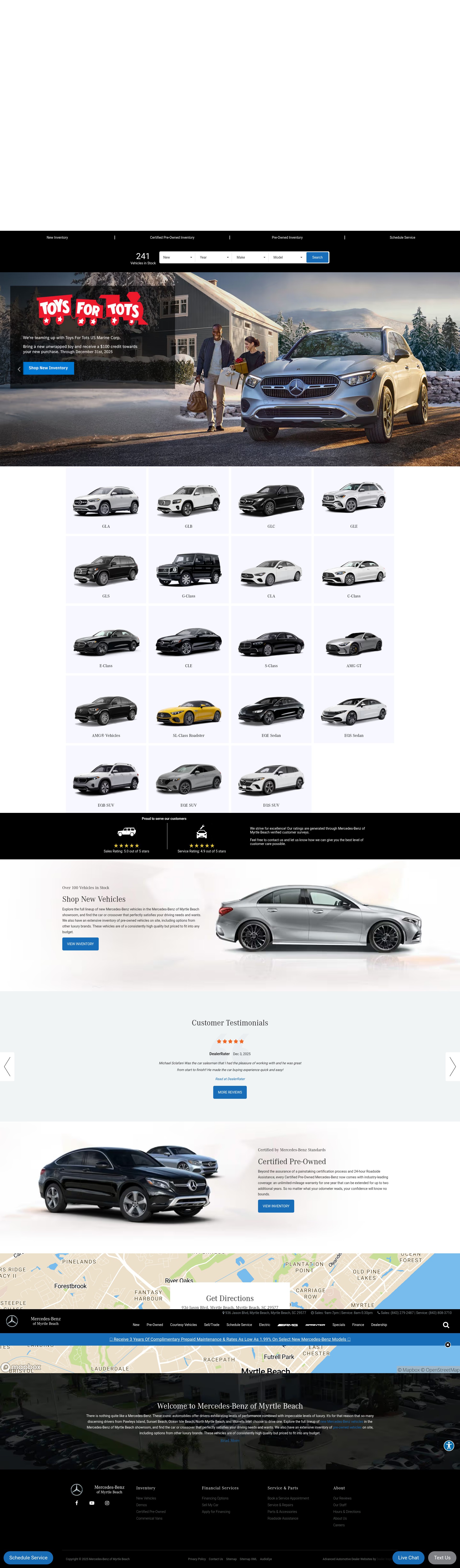 Screenshot of www.mercedesbenzofmyrtlebeach.com