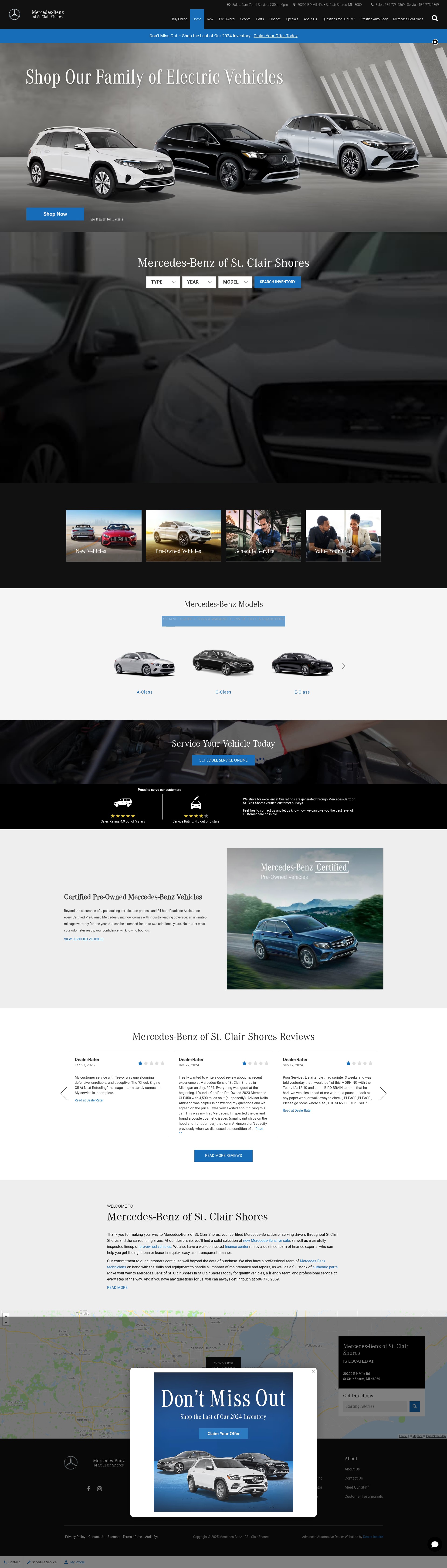 Screenshot of www.mercedesbenzofstclairshores.com