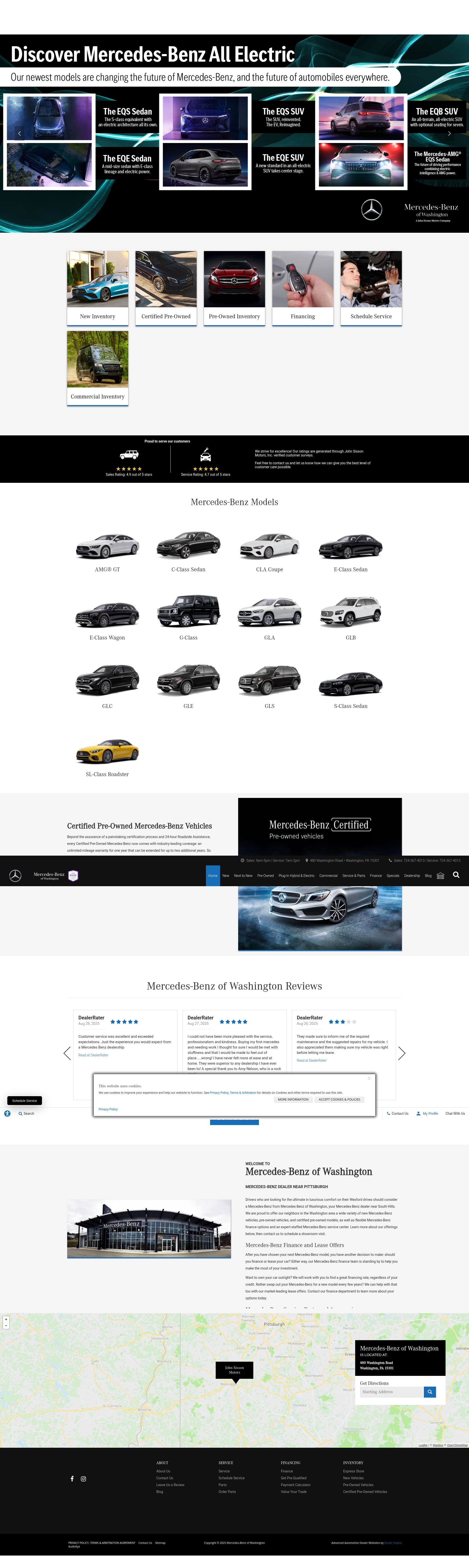 Screenshot of www.mercedesbenzofwashington.com