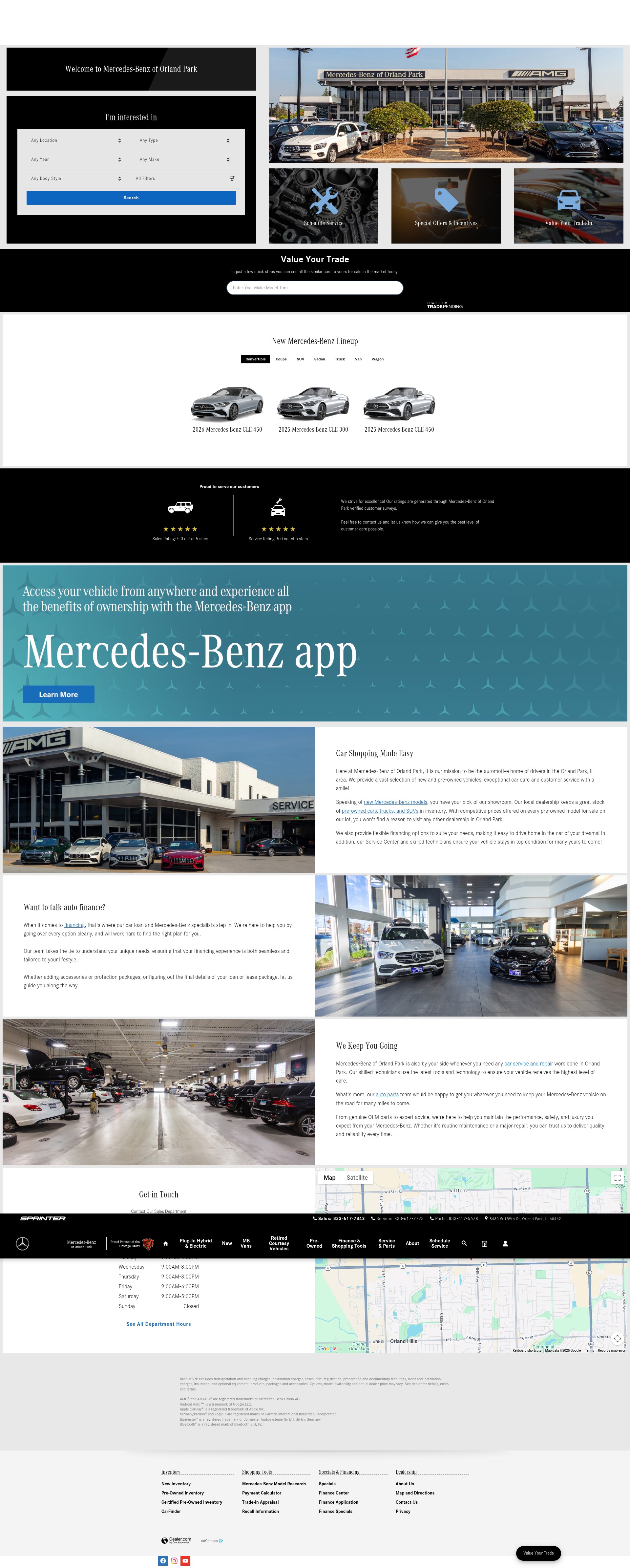 Screenshot of www.mercedesbenzorlandpark.com