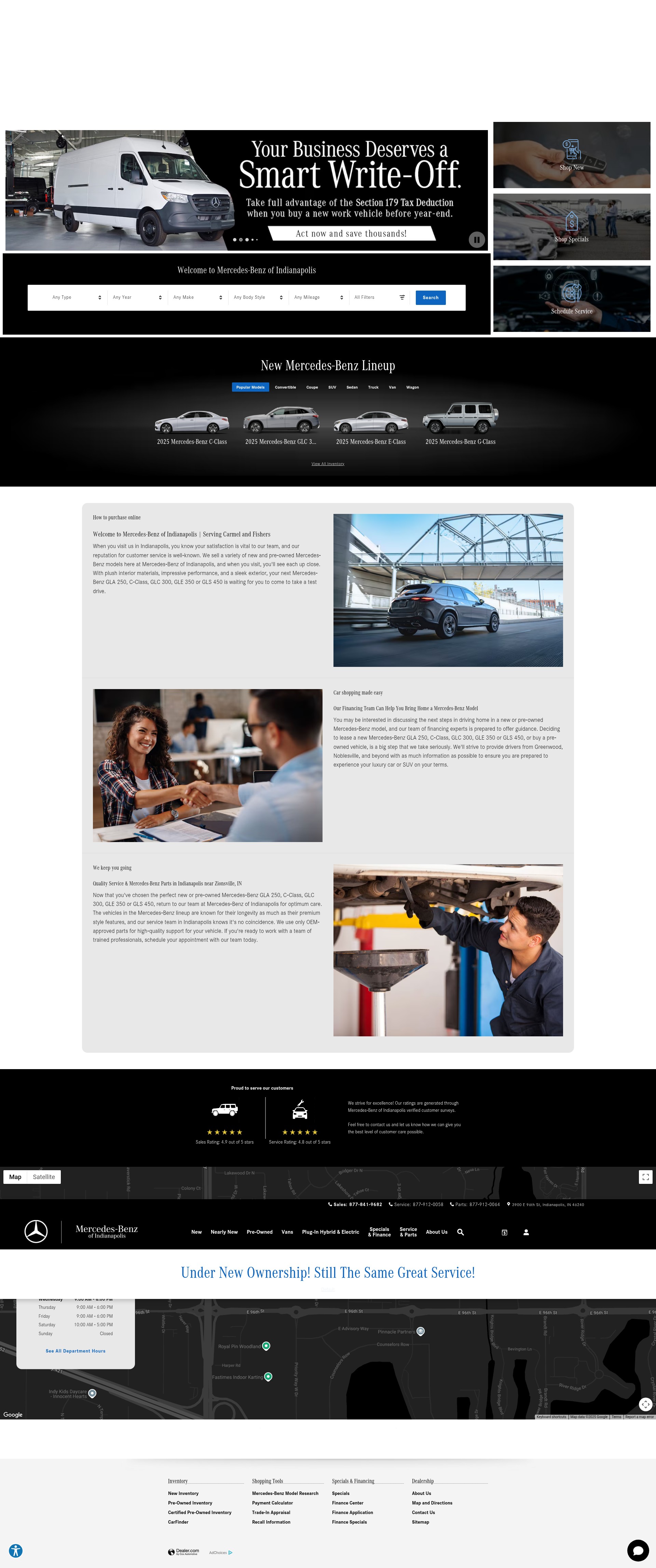 Screenshot of www.mercedesofindy.com