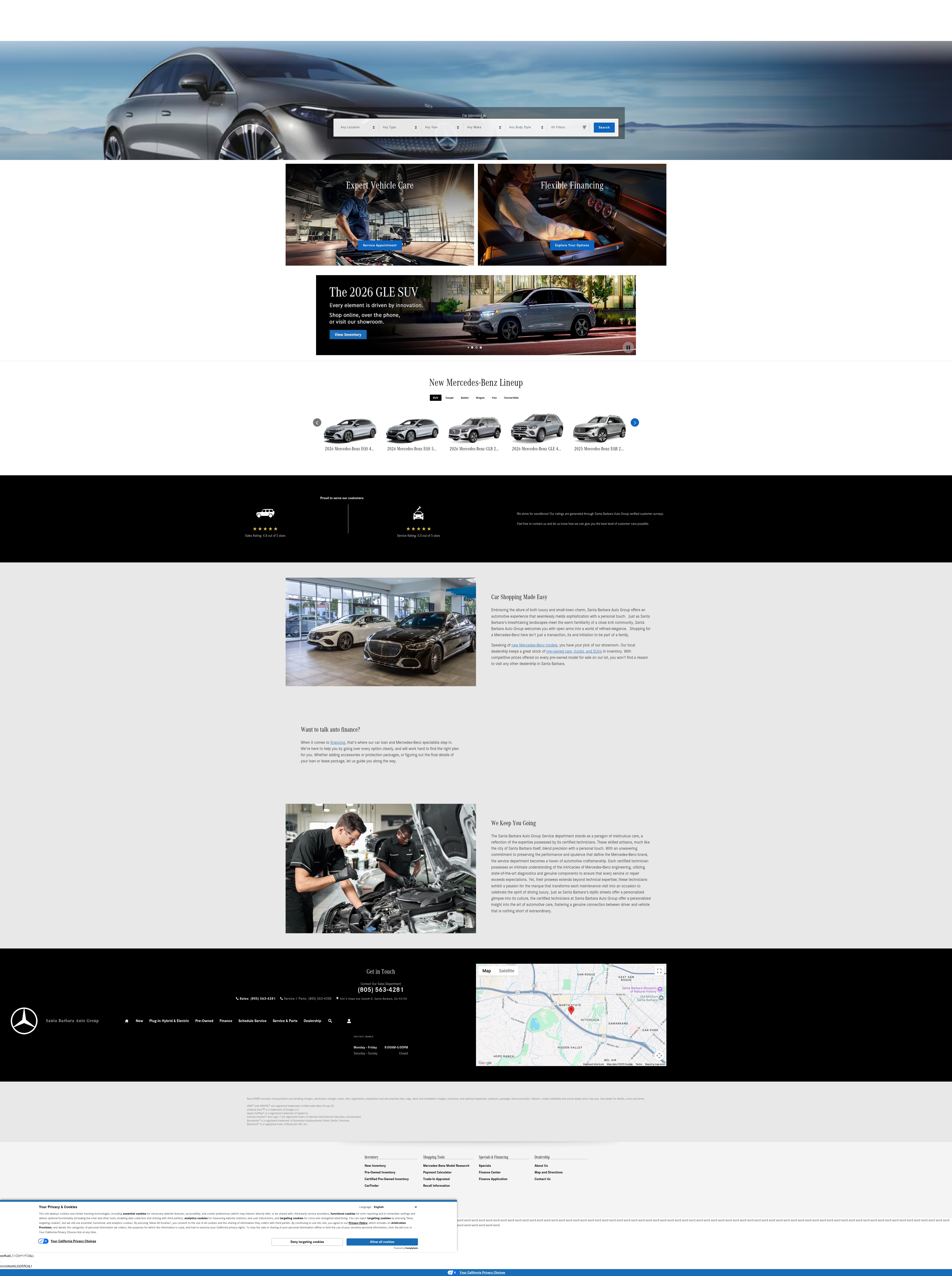 Screenshot of www.mercedessantabarbara.com
