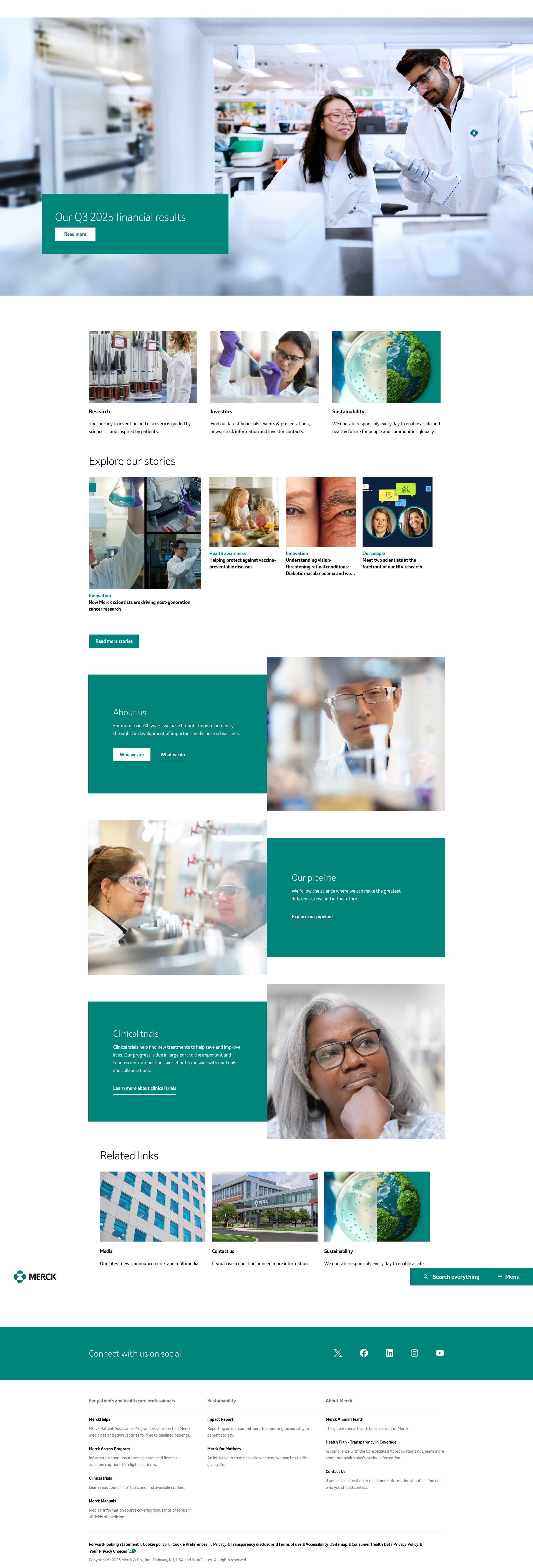 Screenshot of www.merck.com