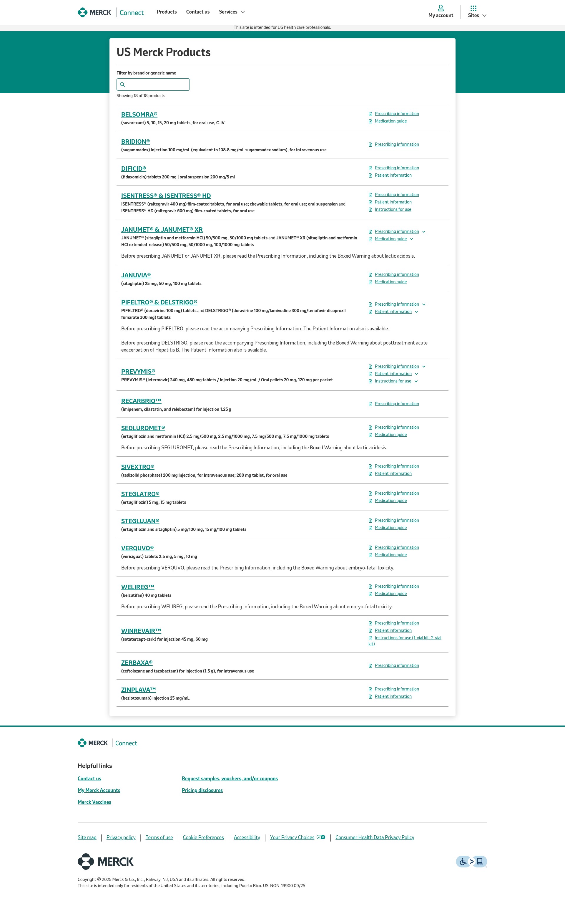 Screenshot of www.merckconnect.com
