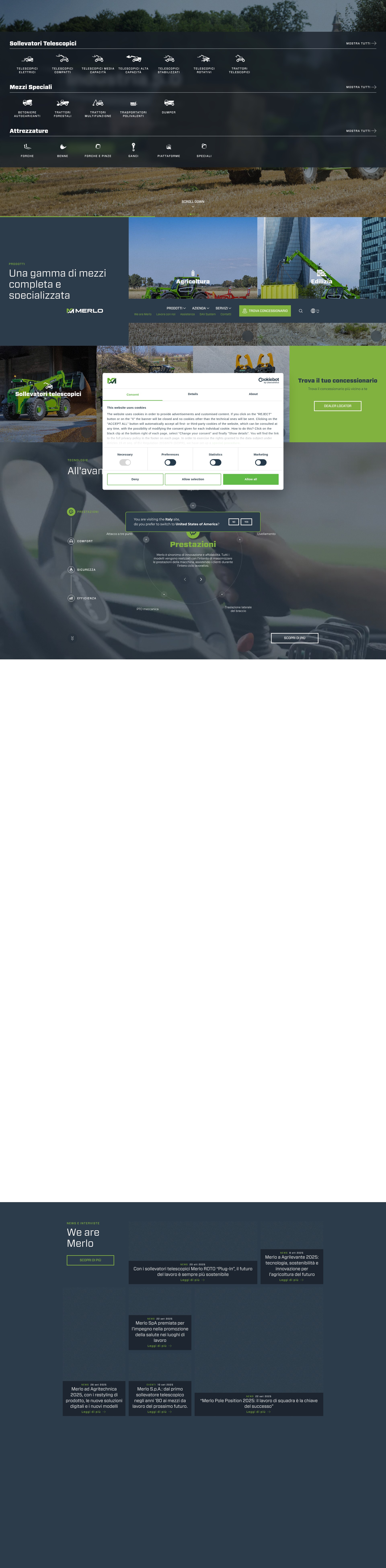 Screenshot of www.merlo.com