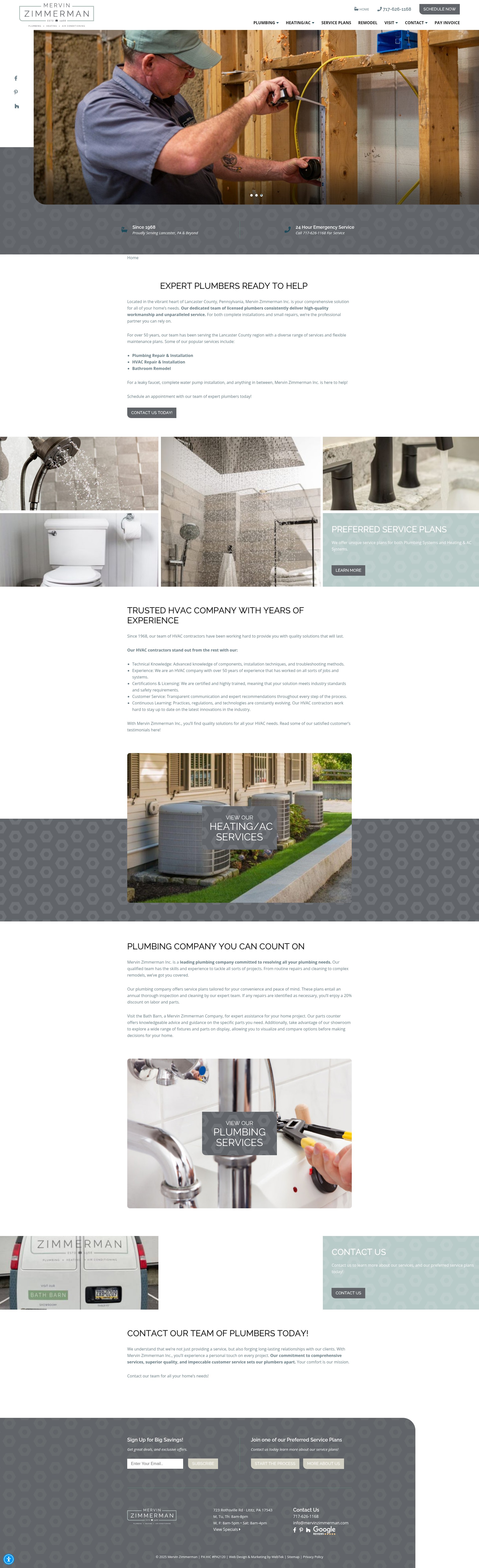 Screenshot of www.mervinzimmerman.com