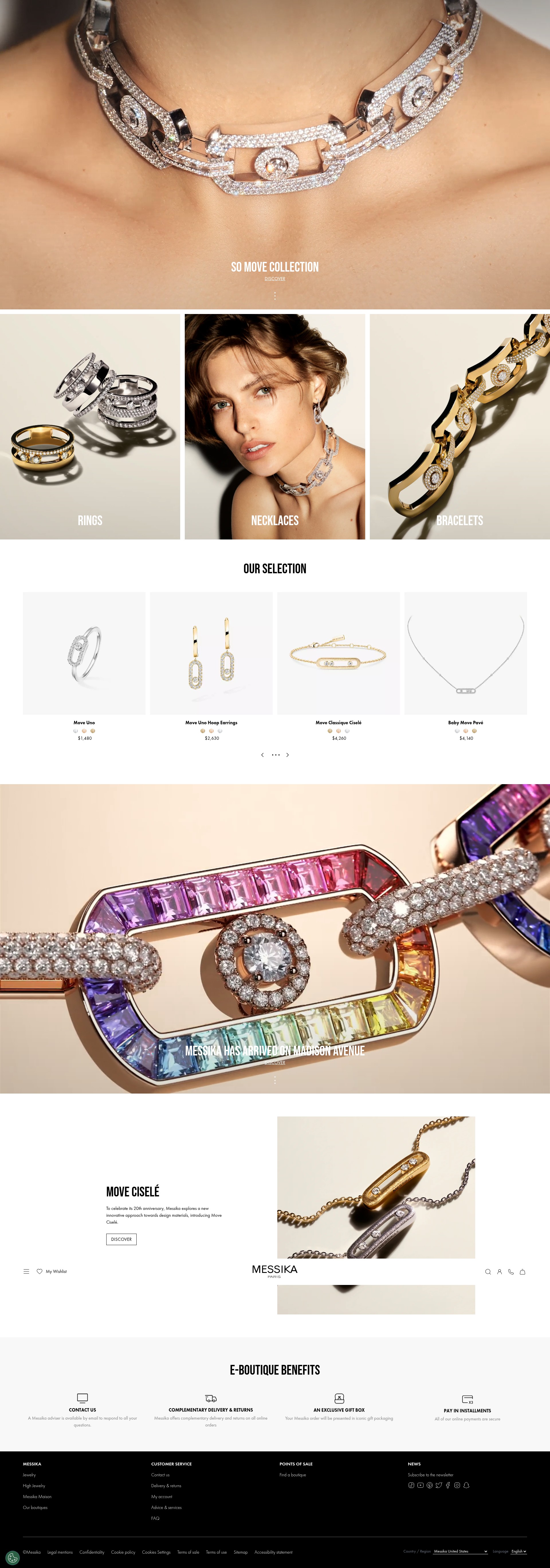Screenshot of www.messika.com
