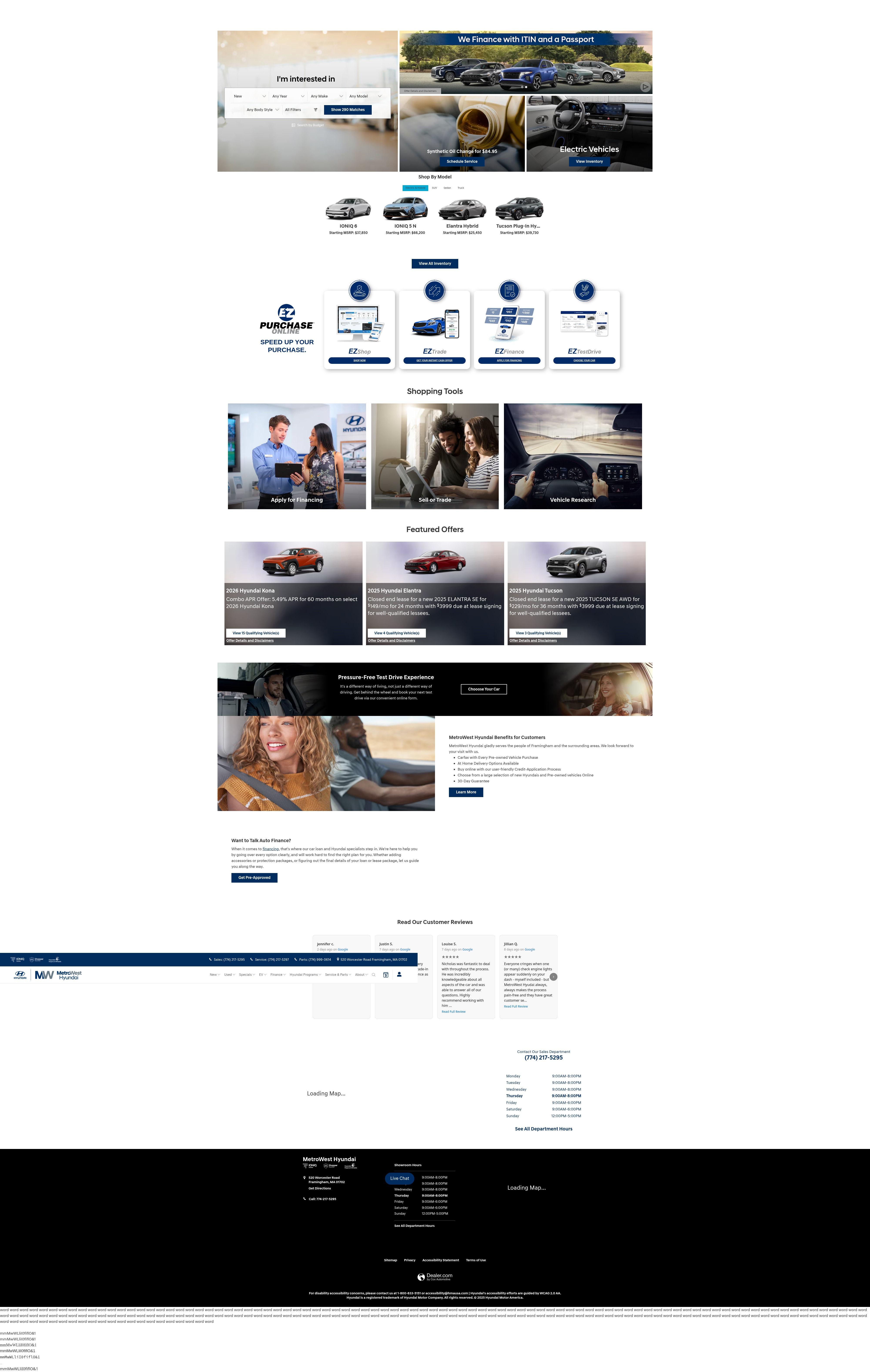 Screenshot of www.metrowesthyundai.com