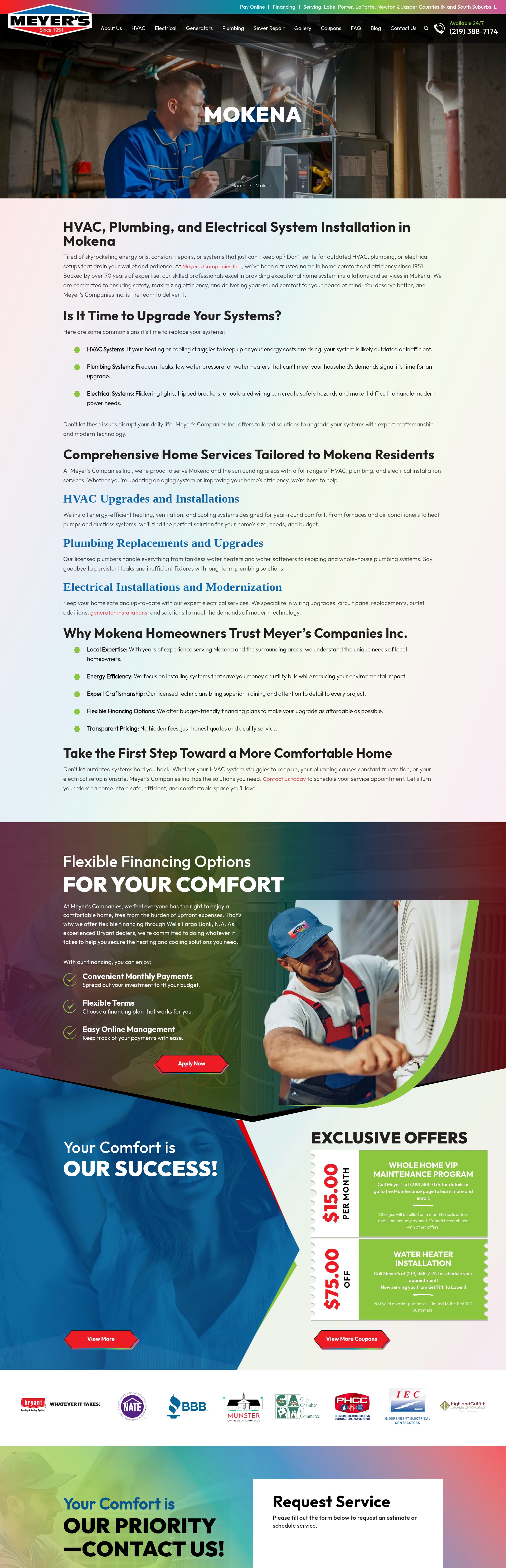 Screenshot of www.meyerscompaniesinc.com