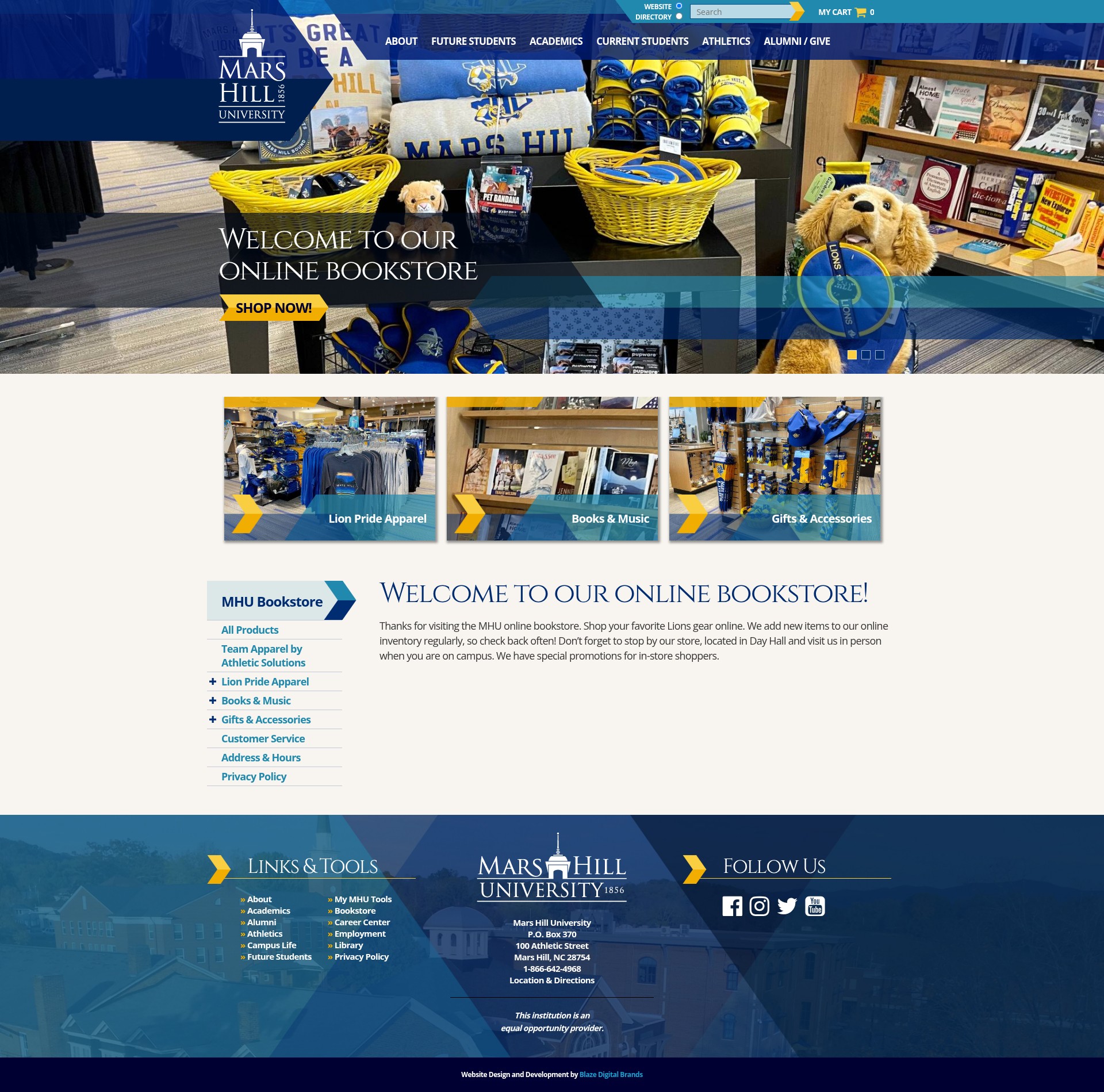 Screenshot of www.mhu.edu