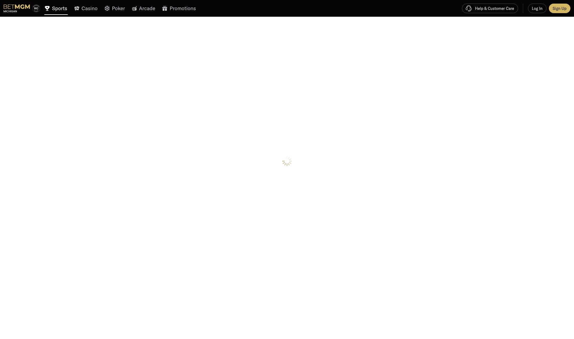 Screenshot of www.mi.betmgm.com