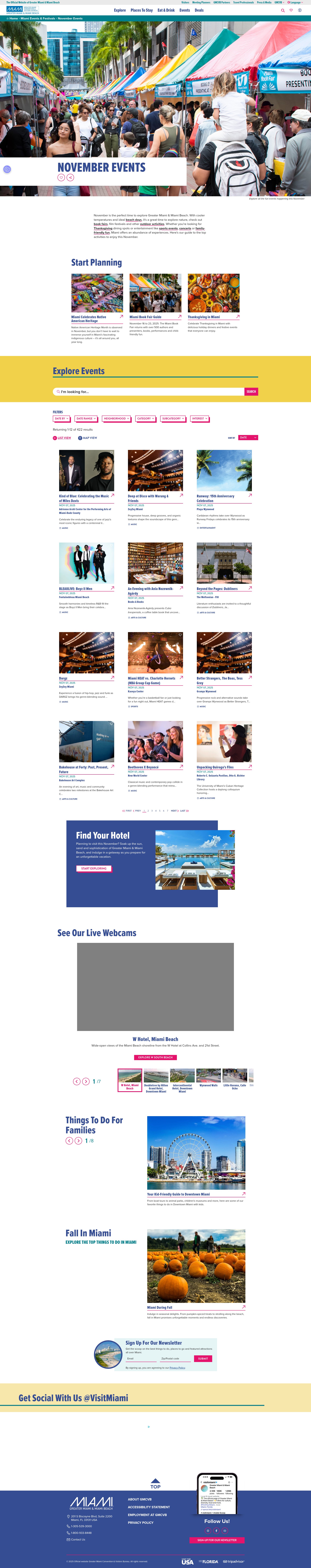 Screenshot of www.miamiandbeaches.com