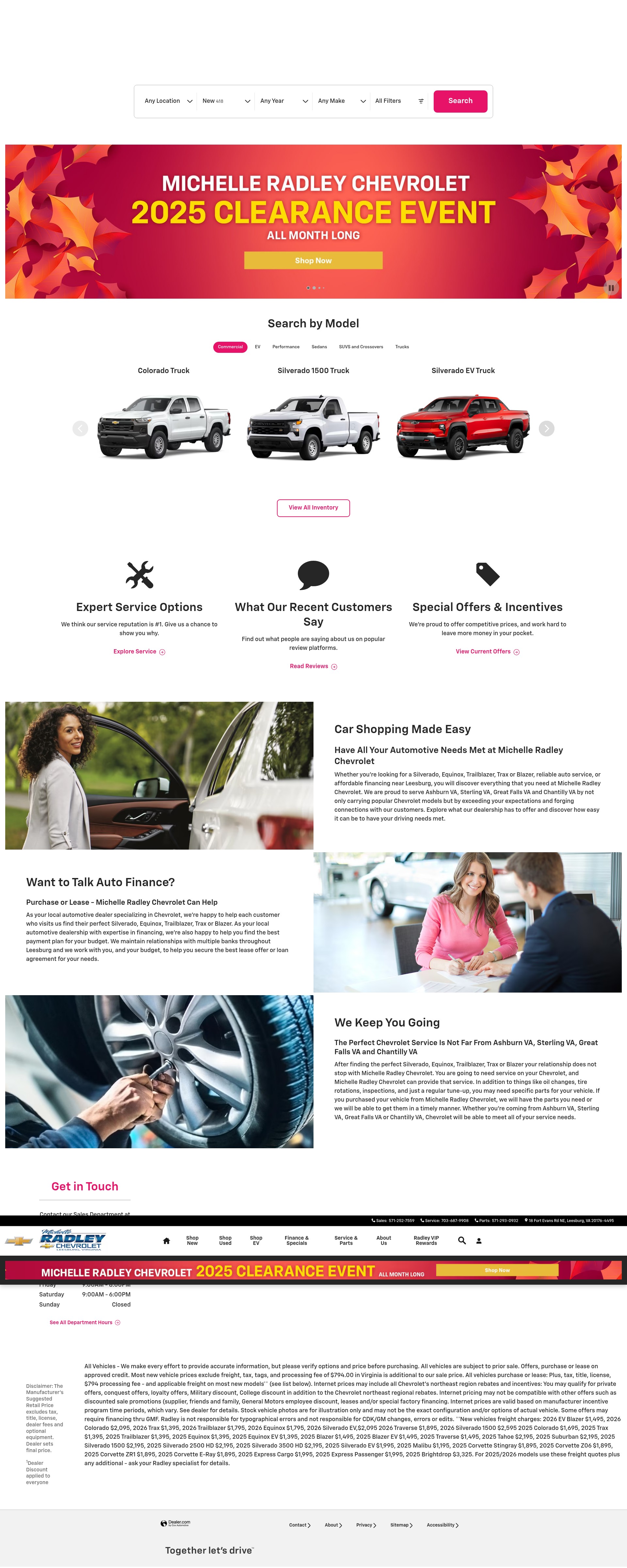 Screenshot of www.michelleradleychevrolet.com