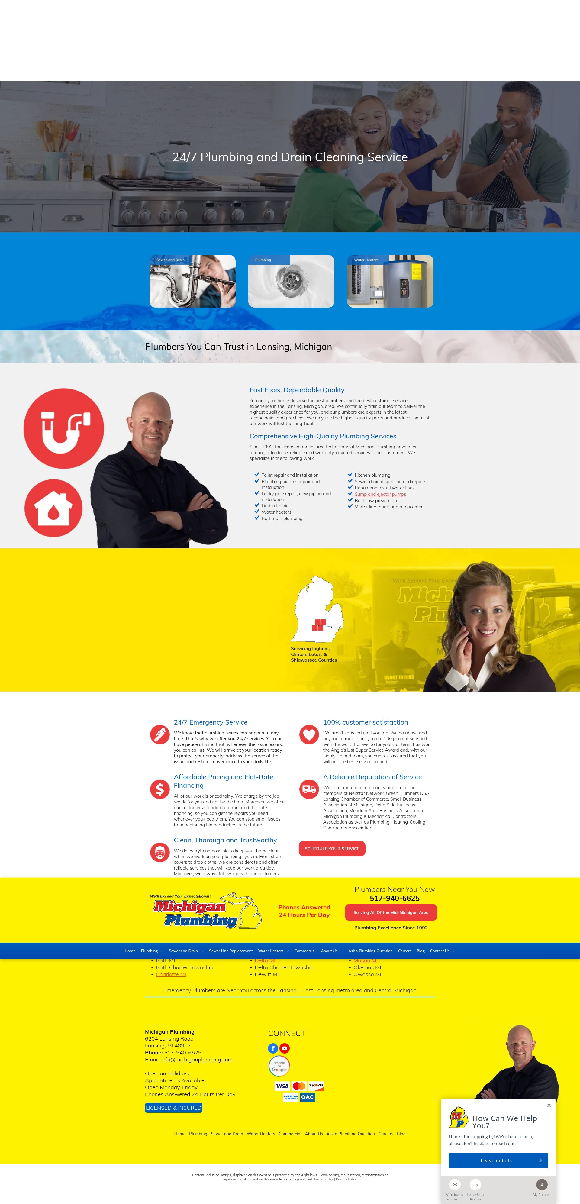 Screenshot of www.michiganplumbing.com