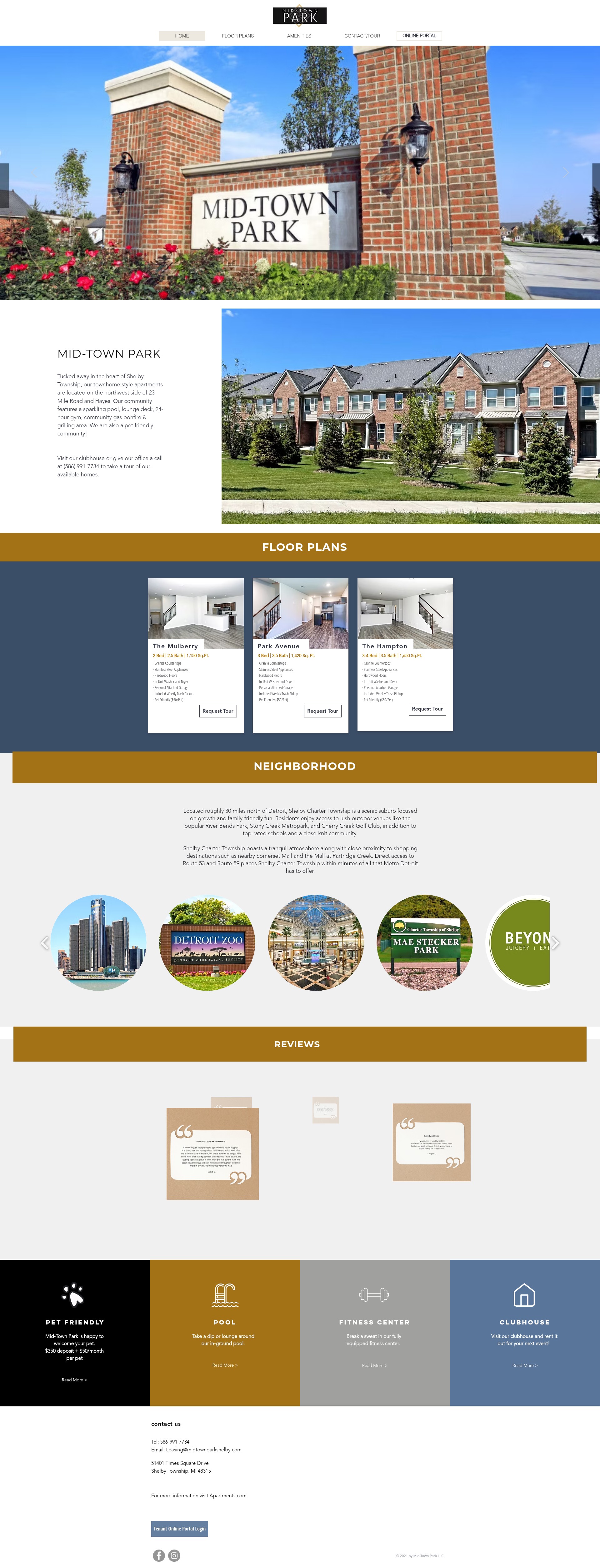 Screenshot of www.mid-townparkshelby.com