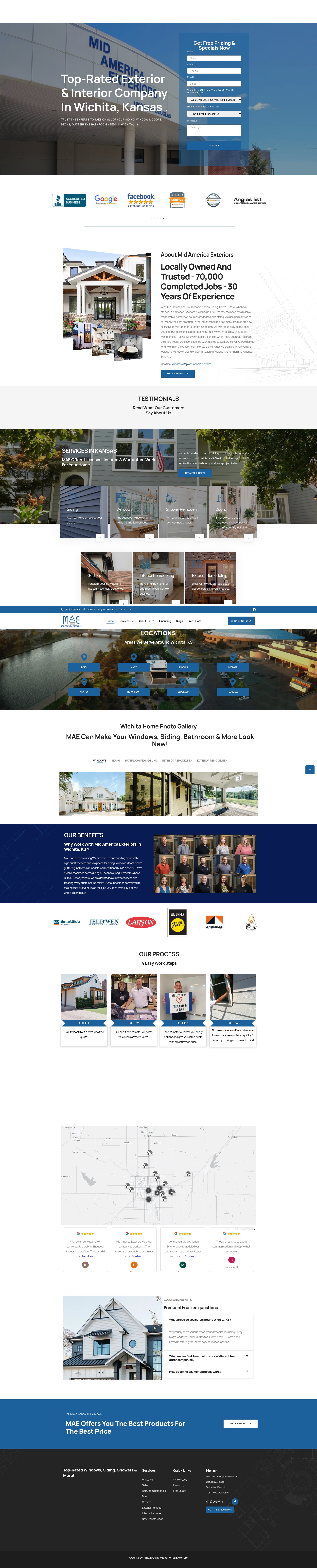 Screenshot of www.midamericaexteriors.com