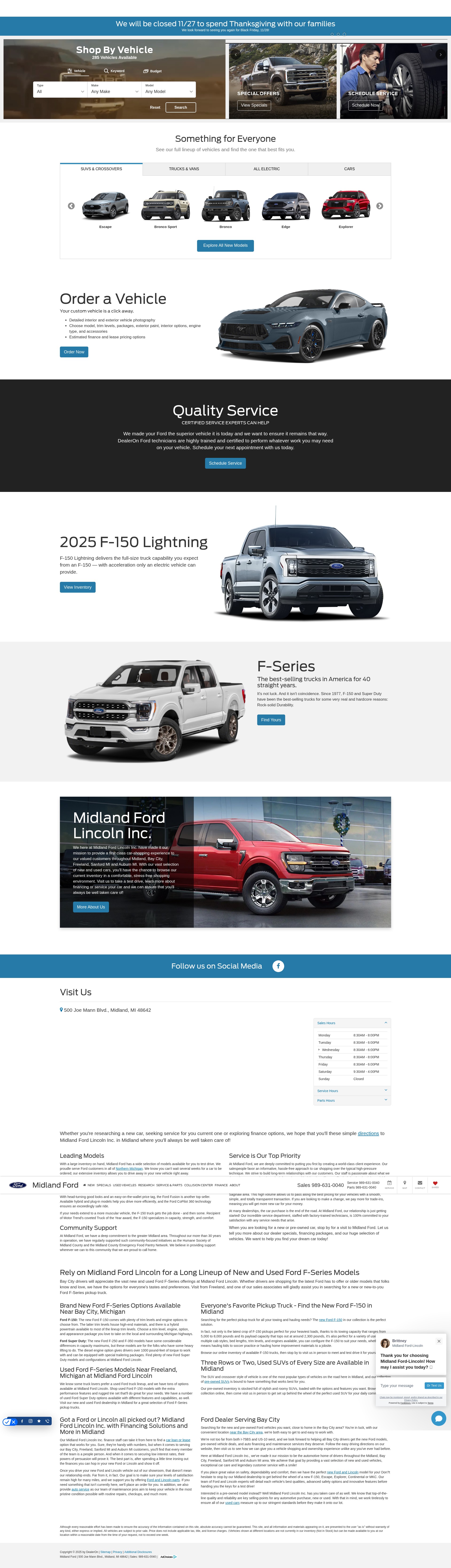 Screenshot of www.midlandford.com