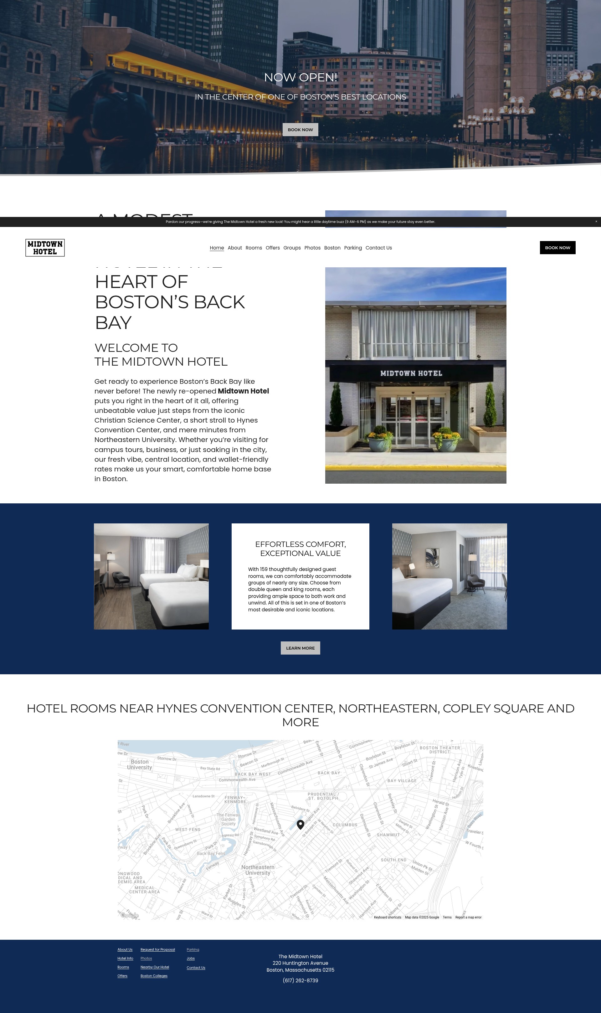 Screenshot of www.midtownhotel.com