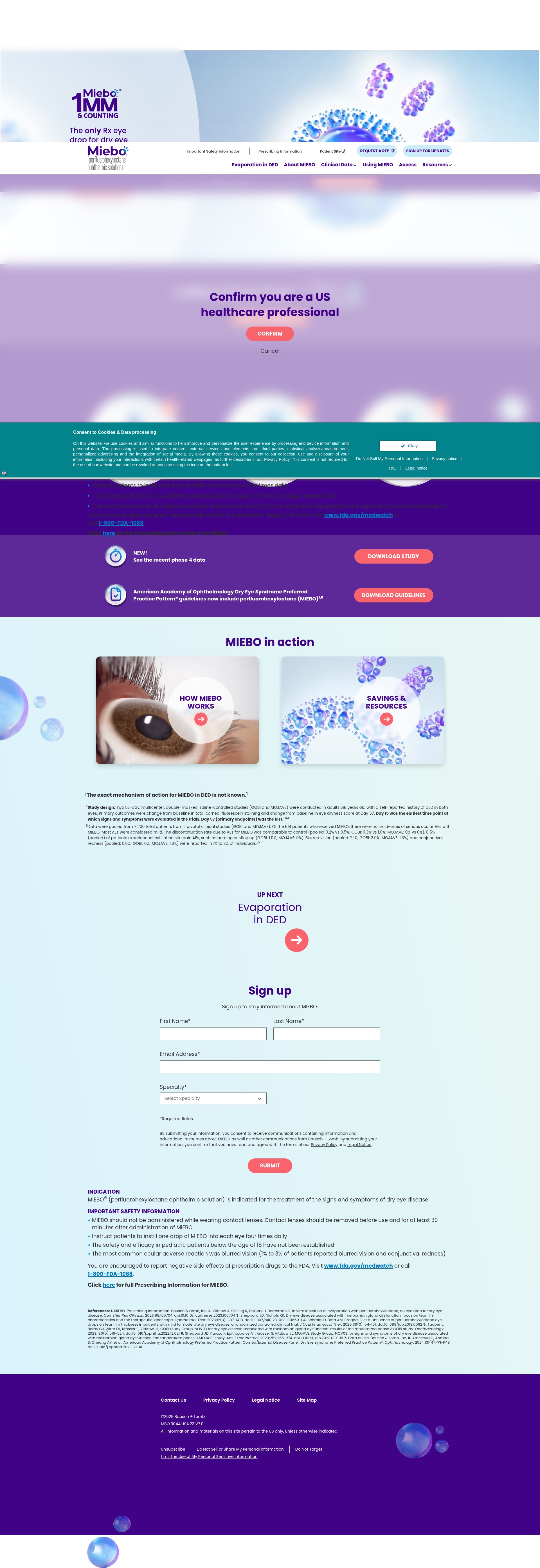 Screenshot of www.miebo-ecp.com
