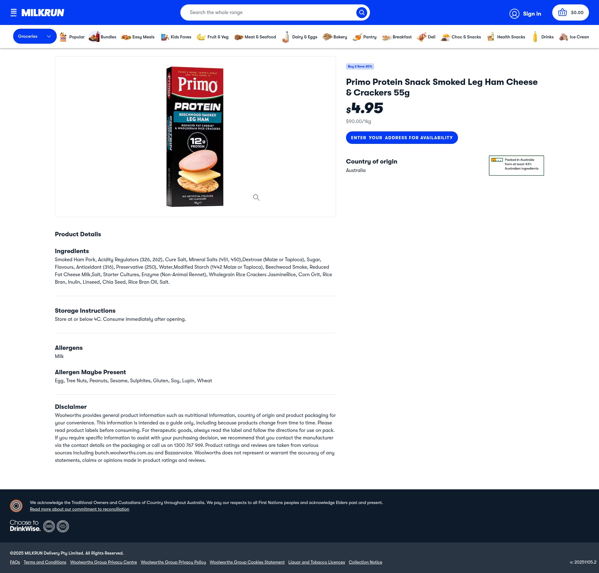 Screenshot of www.milkrun.com