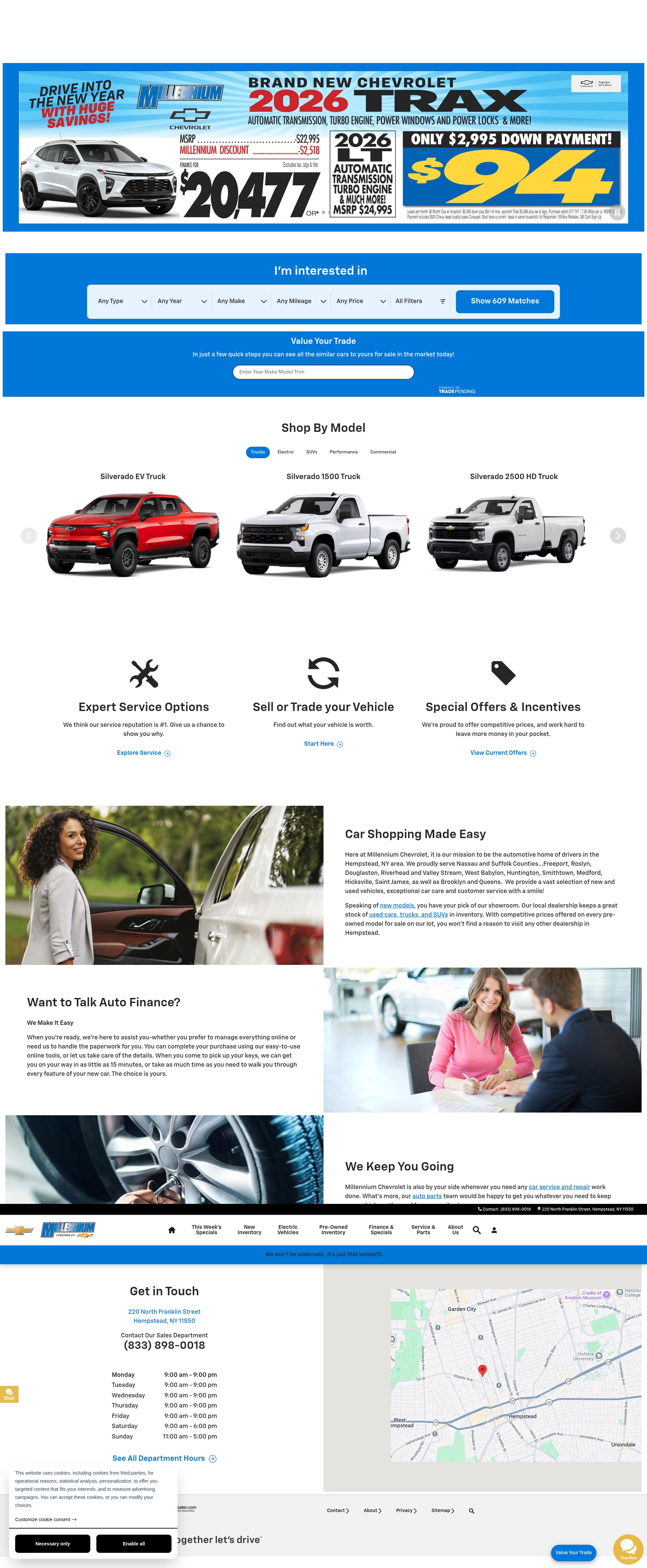 Screenshot of www.millenniumchevrolet.com
