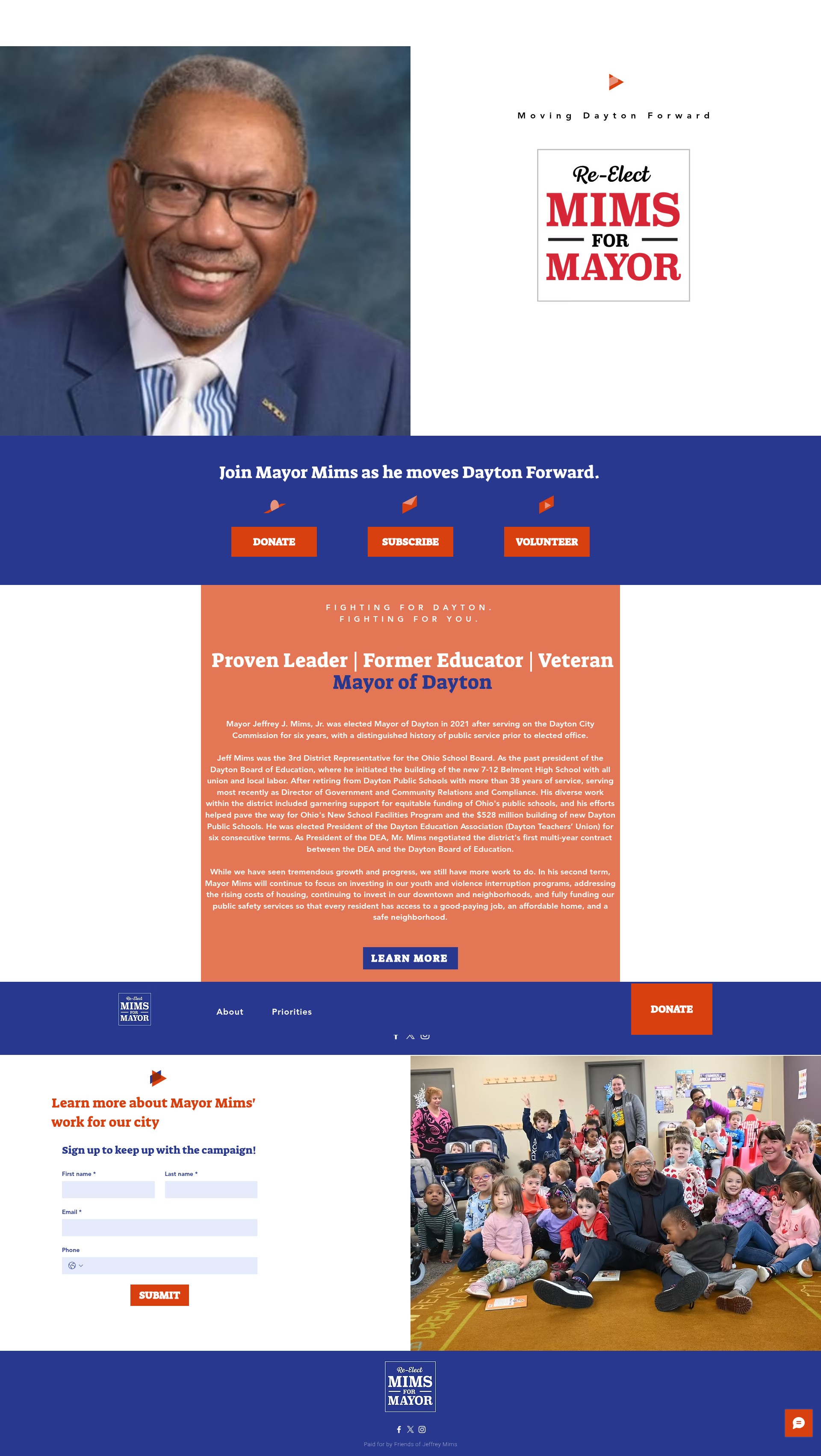 Screenshot of www.mimsfordayton.com