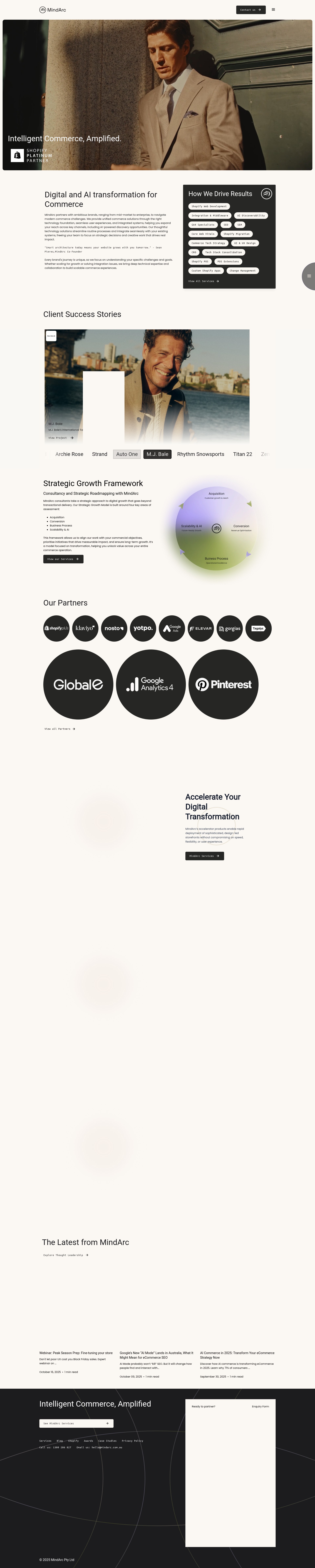 Screenshot of www.mindarc.com
