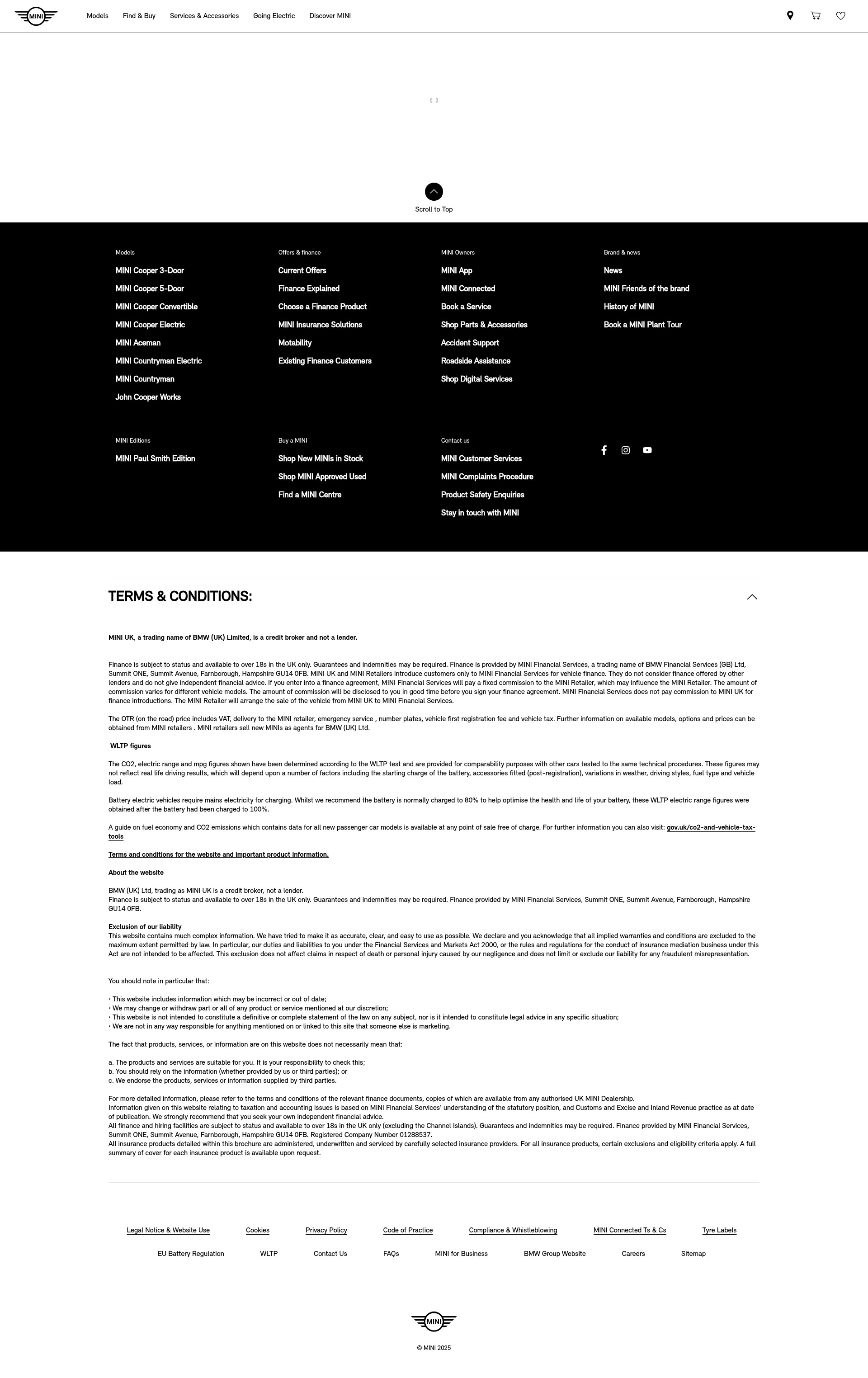 Screenshot of www.mini.co.uk