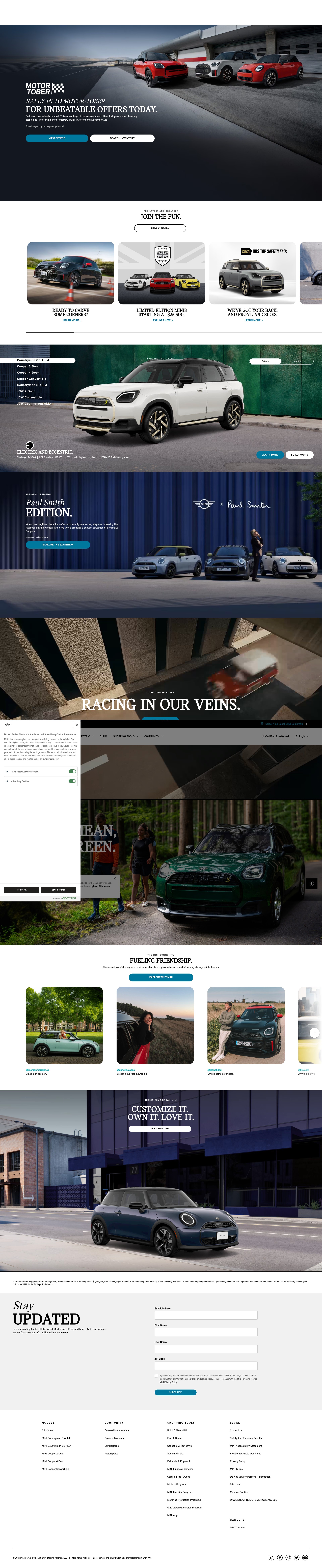 Screenshot of www.miniusa.com