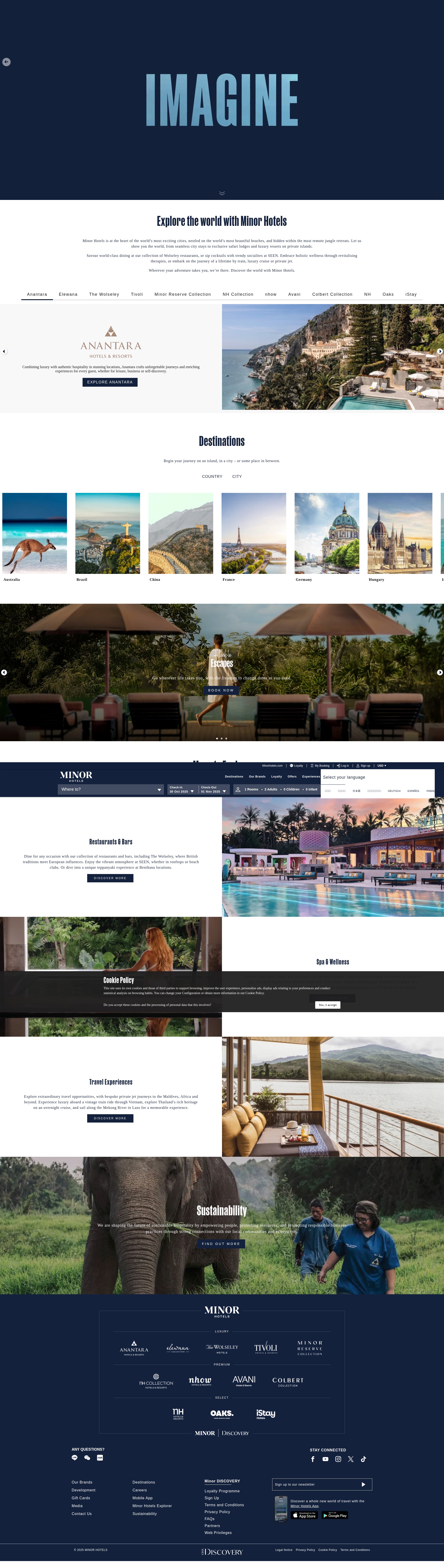 Screenshot of www.minorhotels.com
