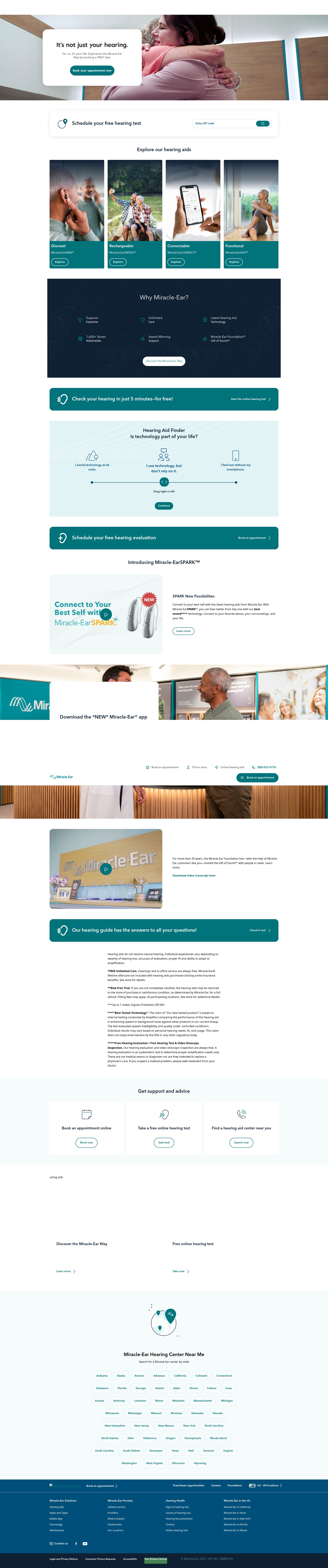 Screenshot of www.miracle-ear.com