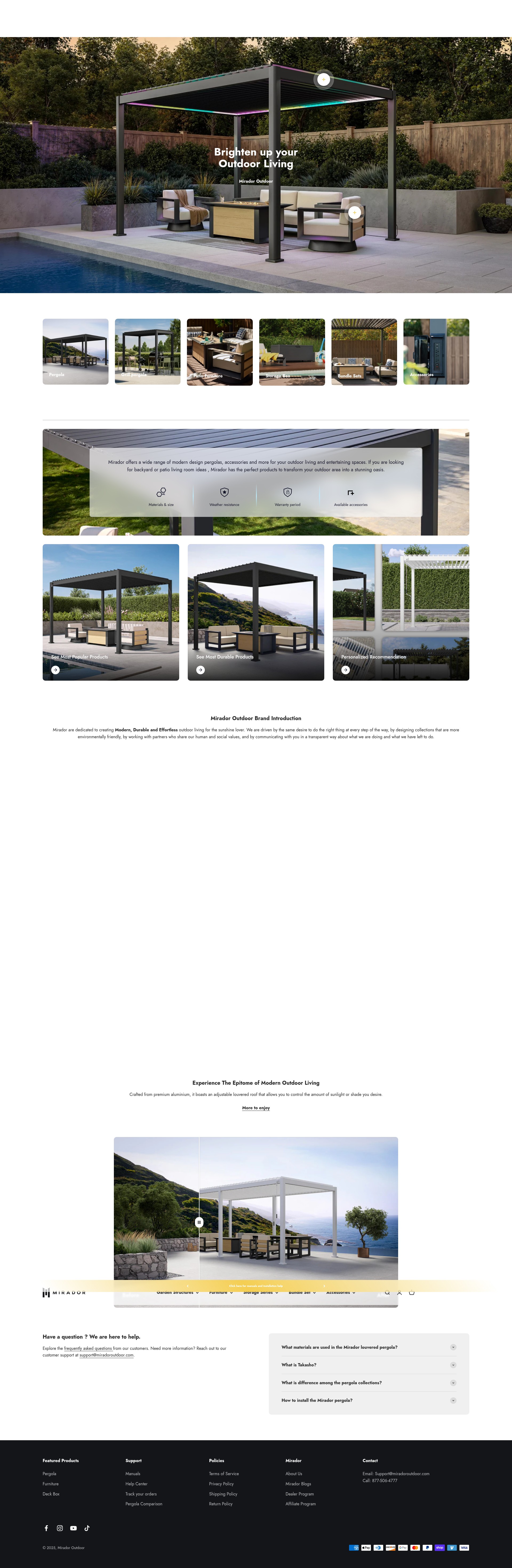 Screenshot of www.miradoroutdoor.com