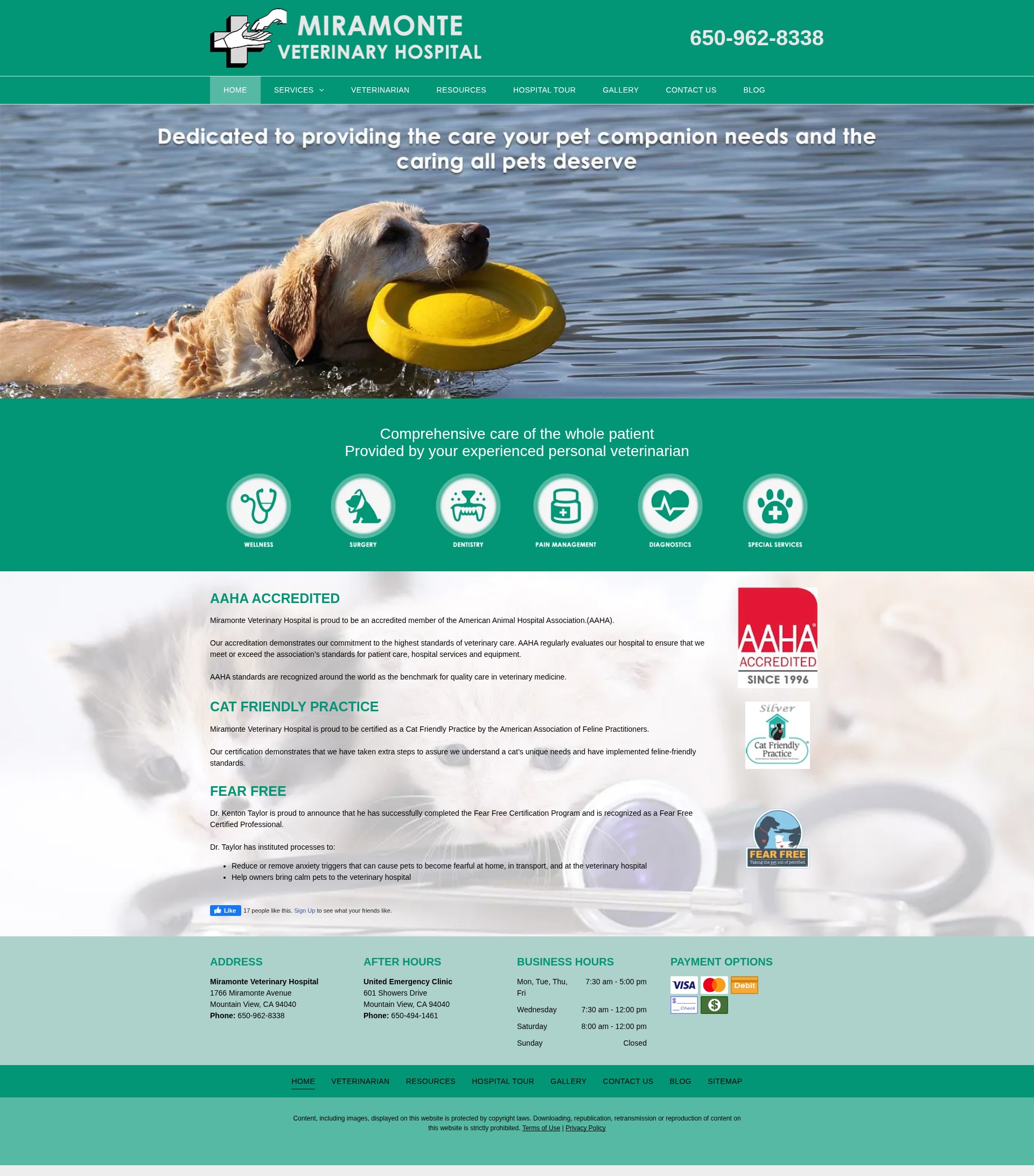 Screenshot of www.miramontevetus.com