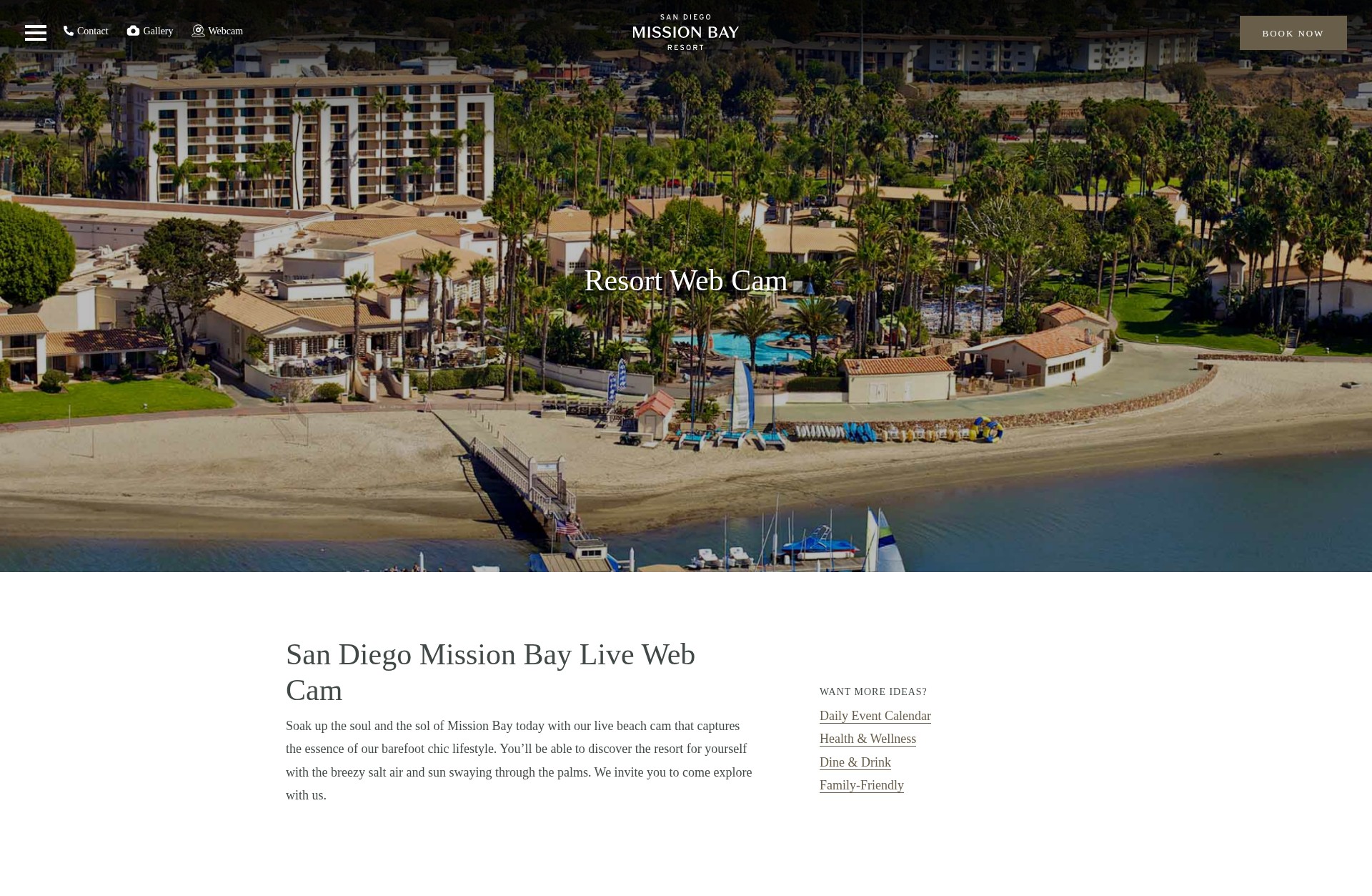 Screenshot of www.missionbayresort.com