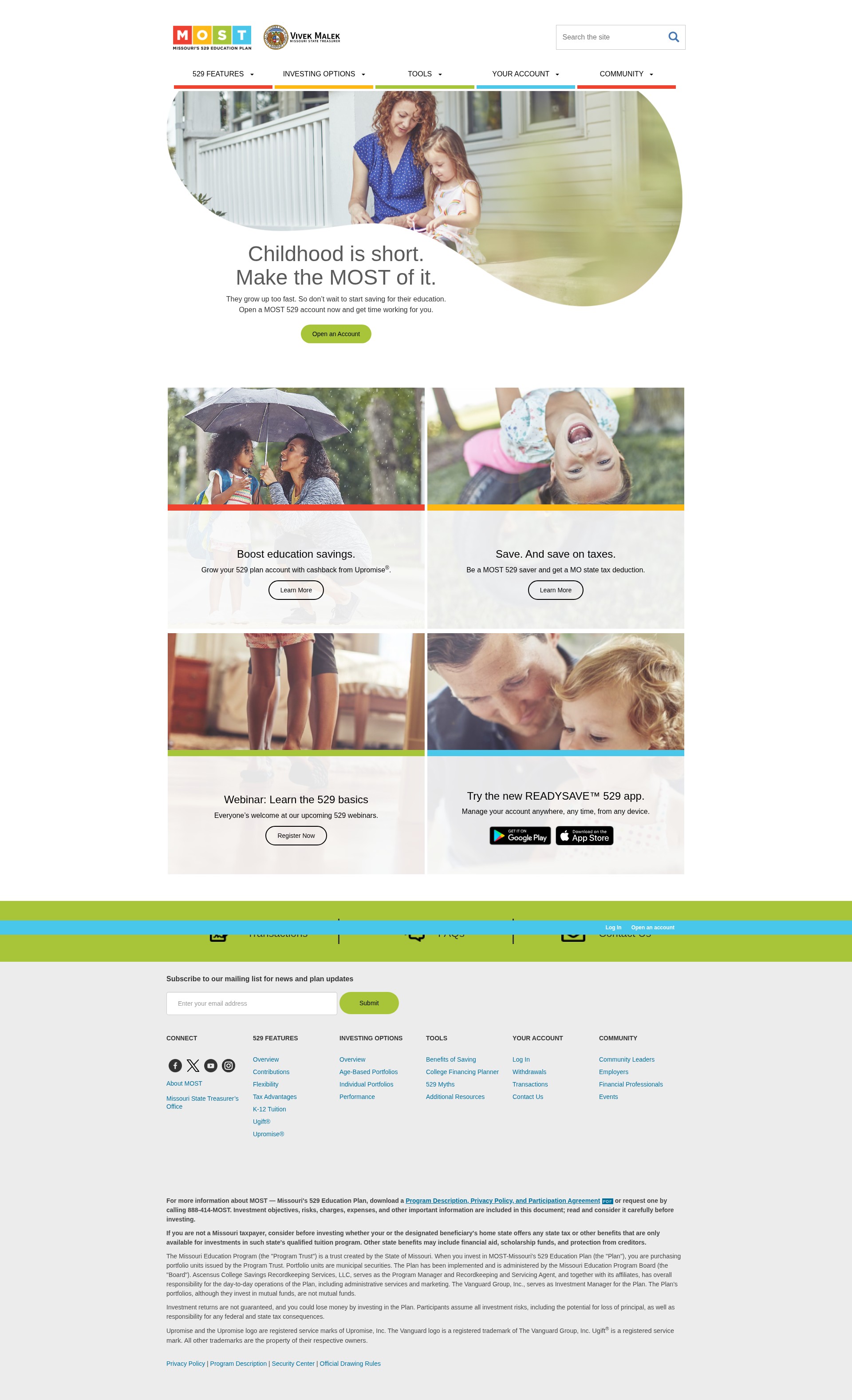 Screenshot of www.missourimost.org