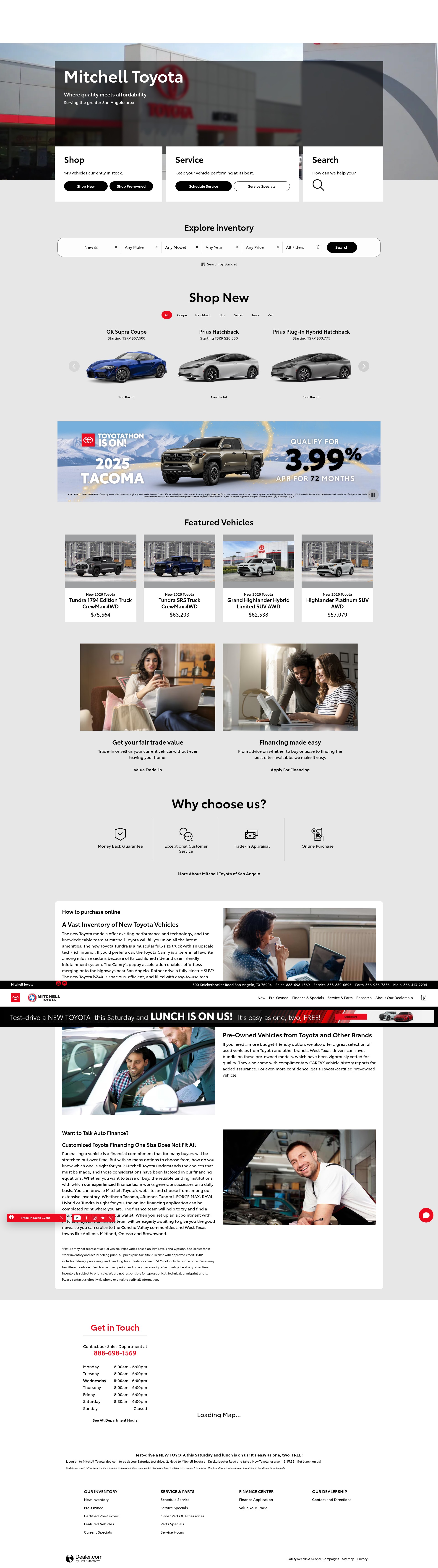 Screenshot of www.mitchelltoyota.com